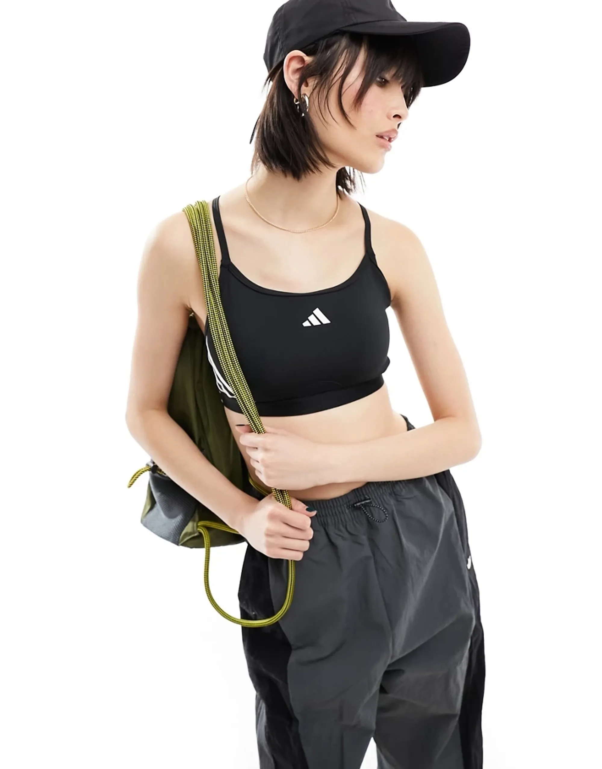 Adidas Aeroreact 3 Stripes Low Impact Sports Bra