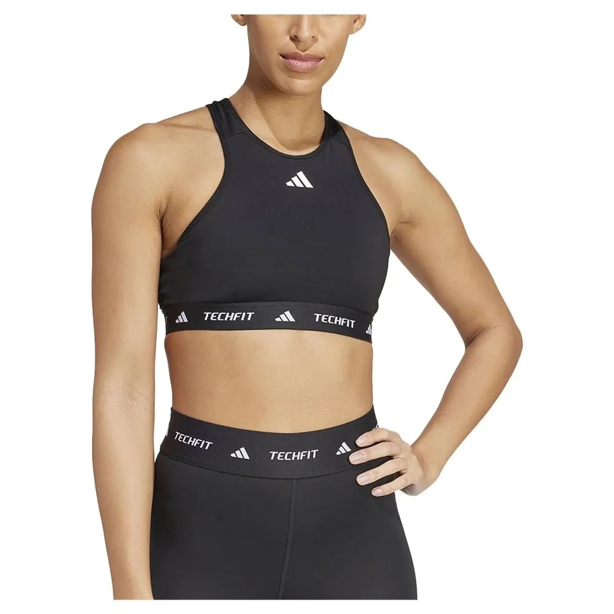 Adidas Techfit High Neck Medium Impact Sports Bra