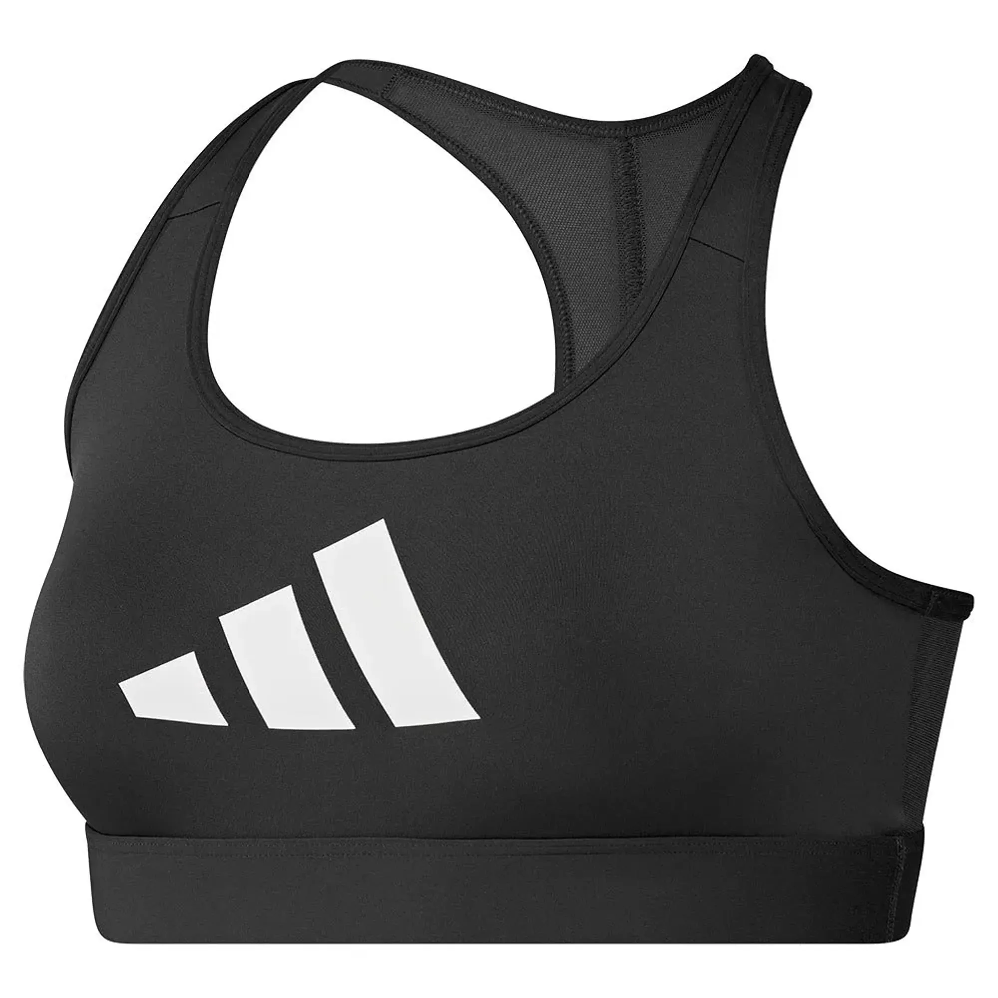 Adidas Powerreact Big Logo Graphic Sports Bra