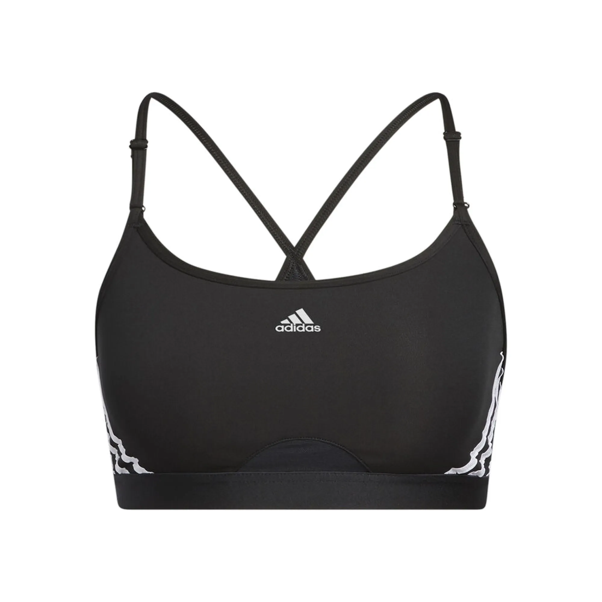 adidas Aeroreact Low-Support 3 Stripes Sports Bras Women - Black