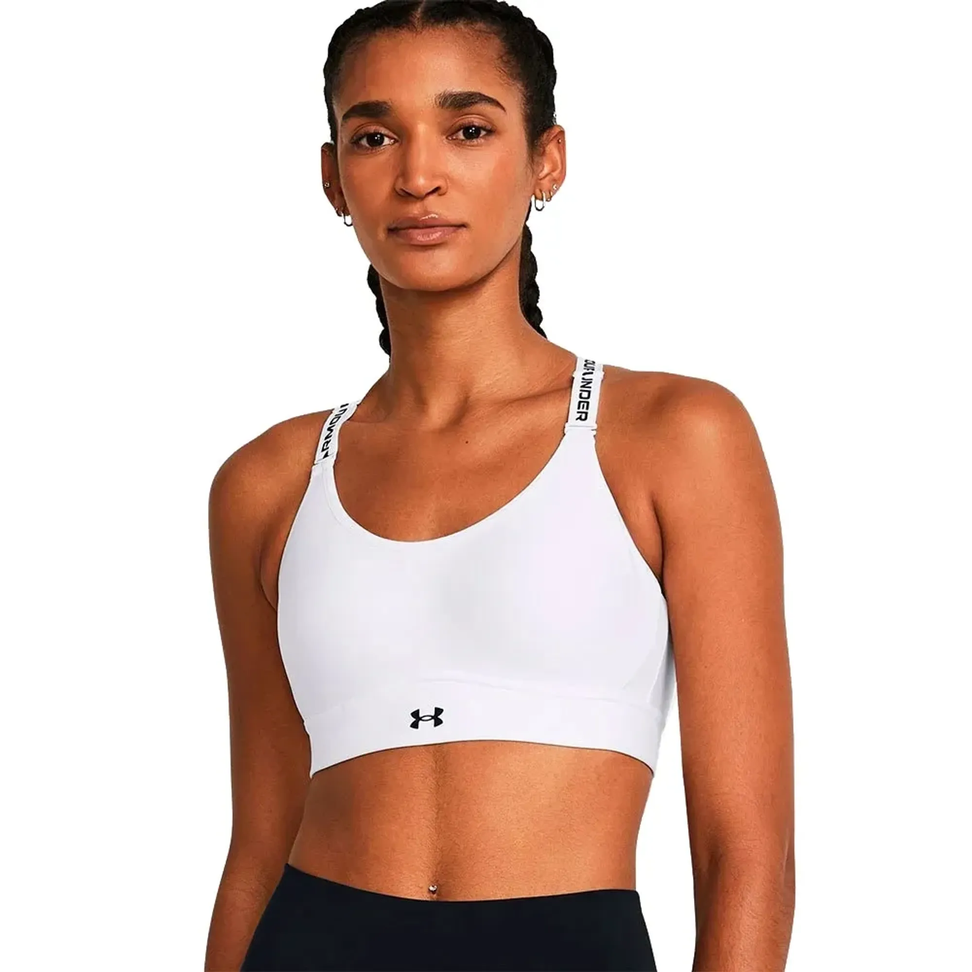 Under Armour Infinity 2.0 Women's Mid Sports Bra White / Black L A-C
