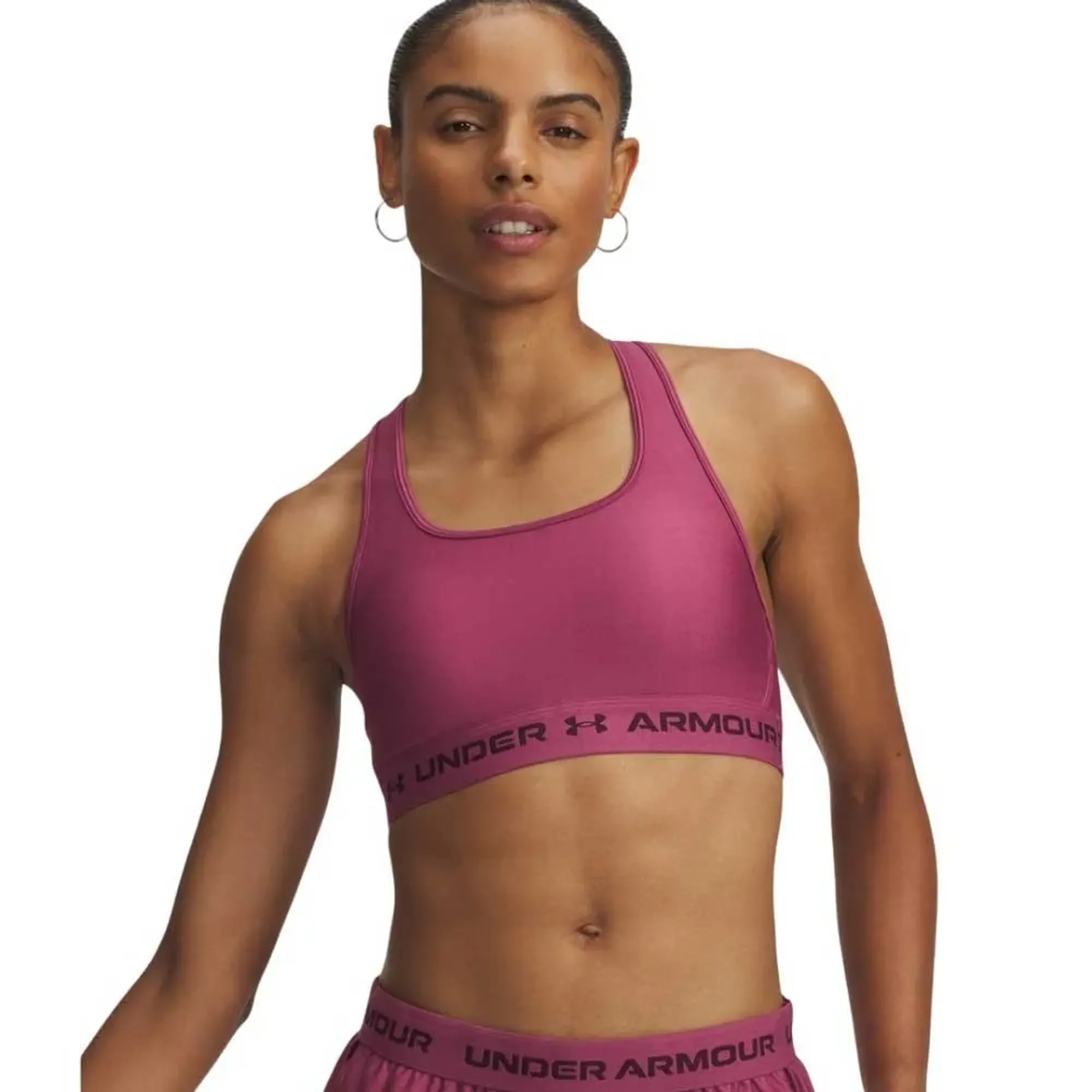 Crossback Mid Women's Sports Bra Fuchsia Dusk / Dark Maroon M