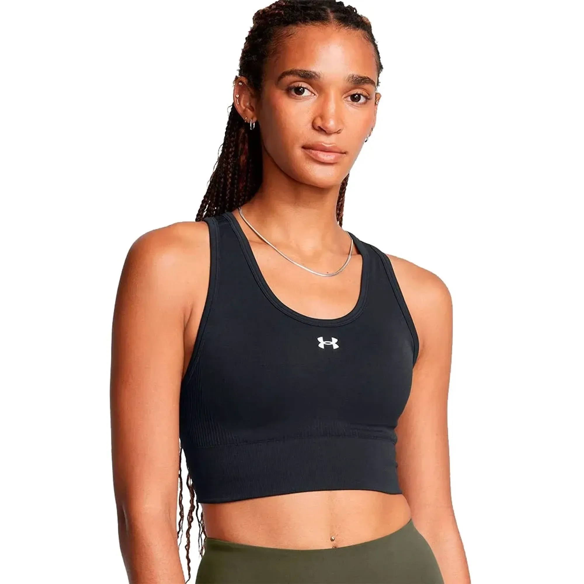Under Armour Vanish Seamless Women's Mid Sports Bra Black / White L