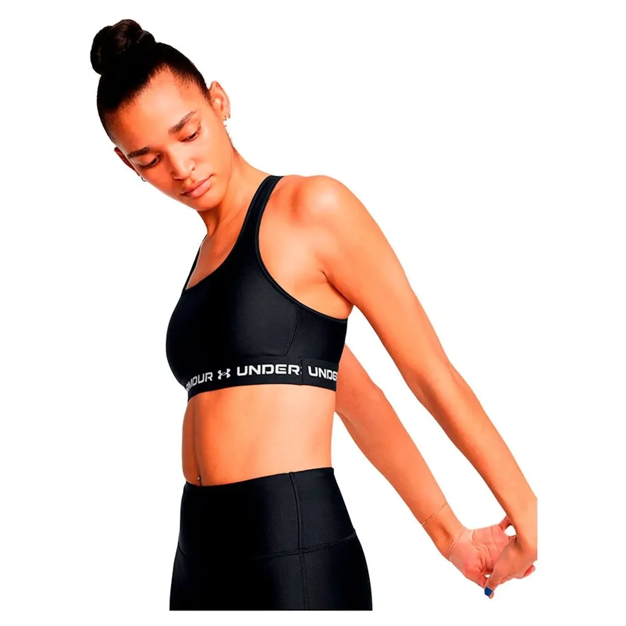 Crossback Mid Women's Sports Bra Black / Black / White M