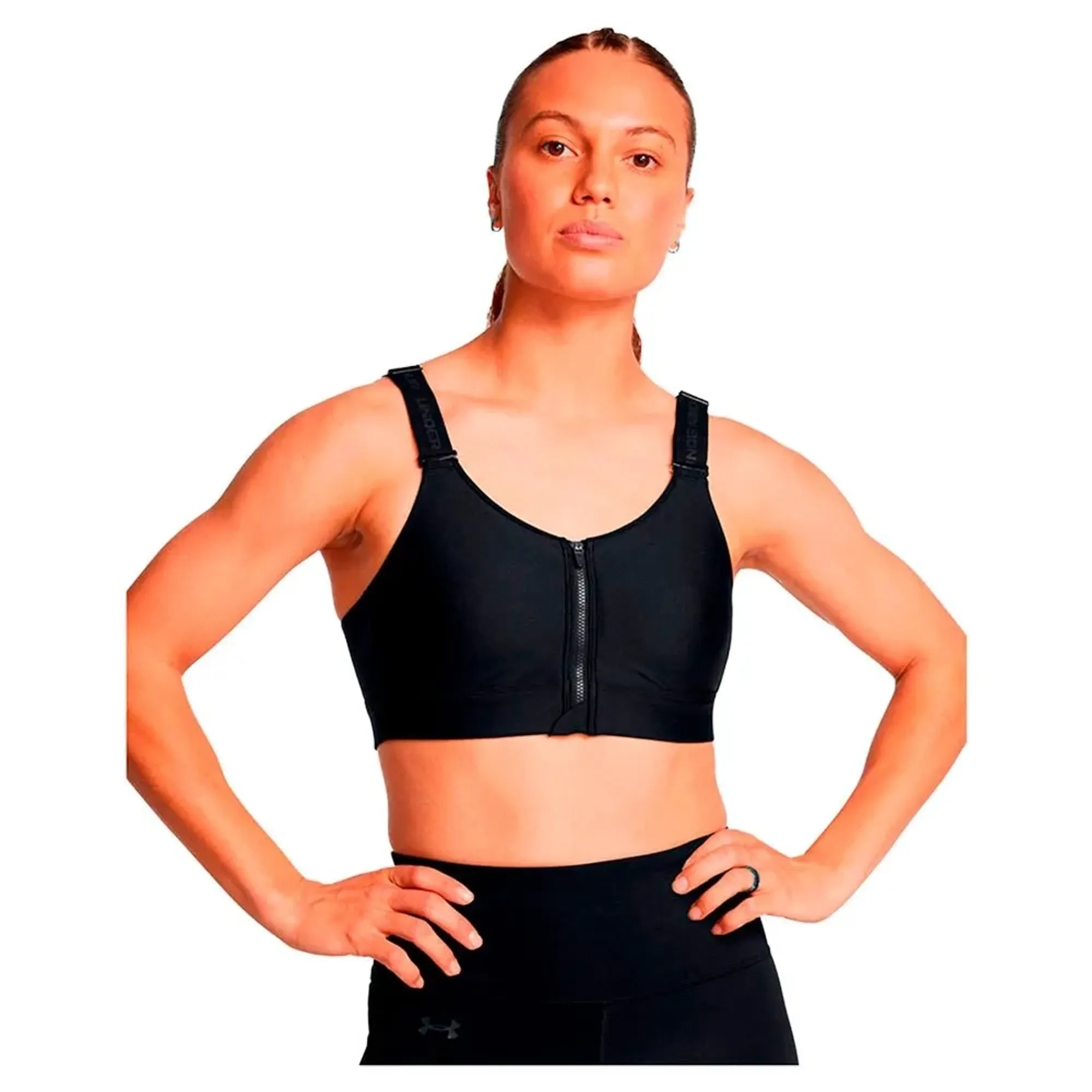 Under Armour Infinity 2.0 High Women's Zip Sports Bra Black / Black XS A-C