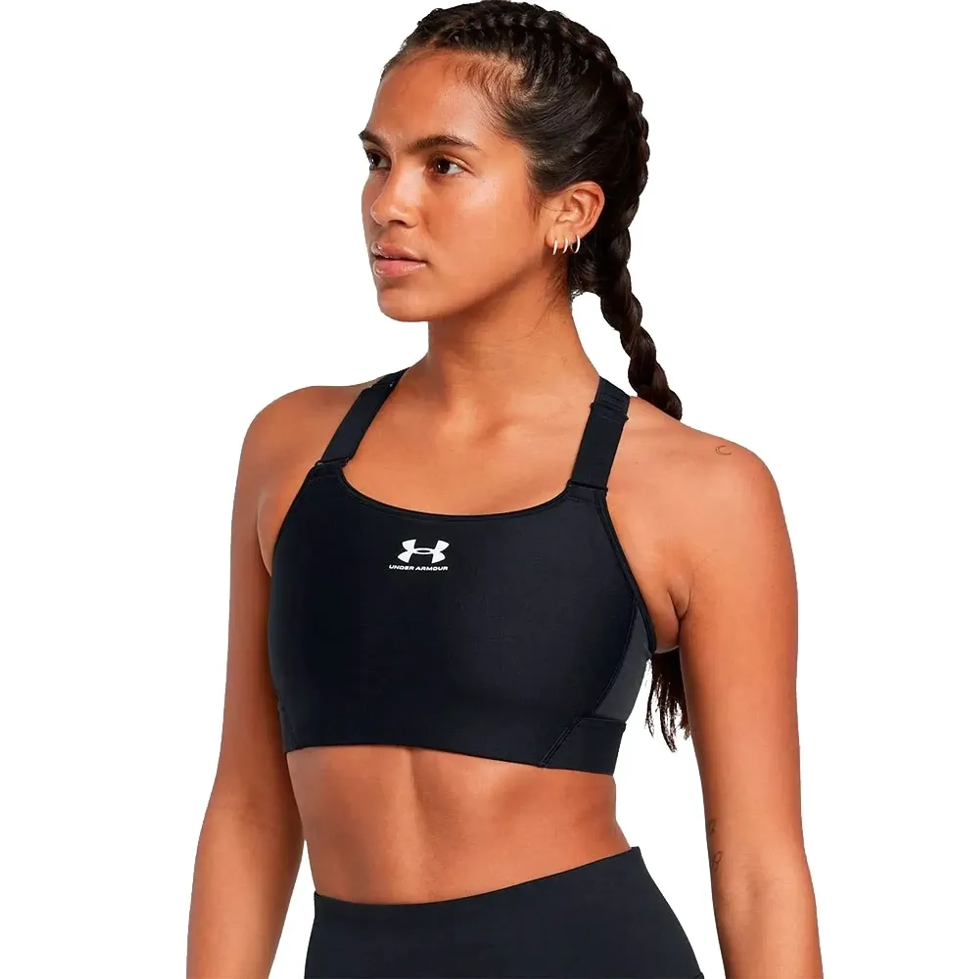 HeatGear® Armour High Women's Sports Bra Black / White M