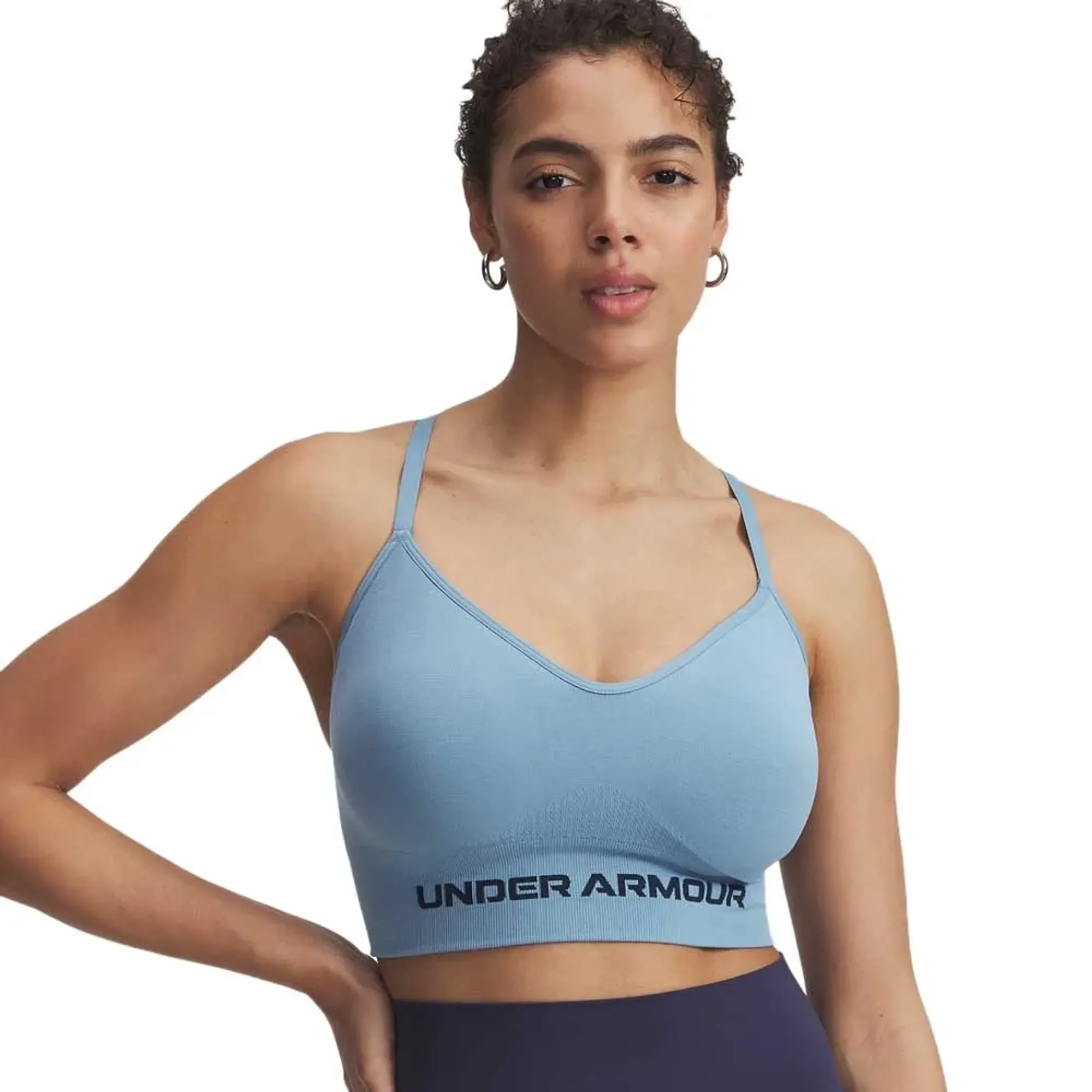 Under Armour  Vanish Seamless Women's Low Sports Bra Blue Smoke / Washed Navy L