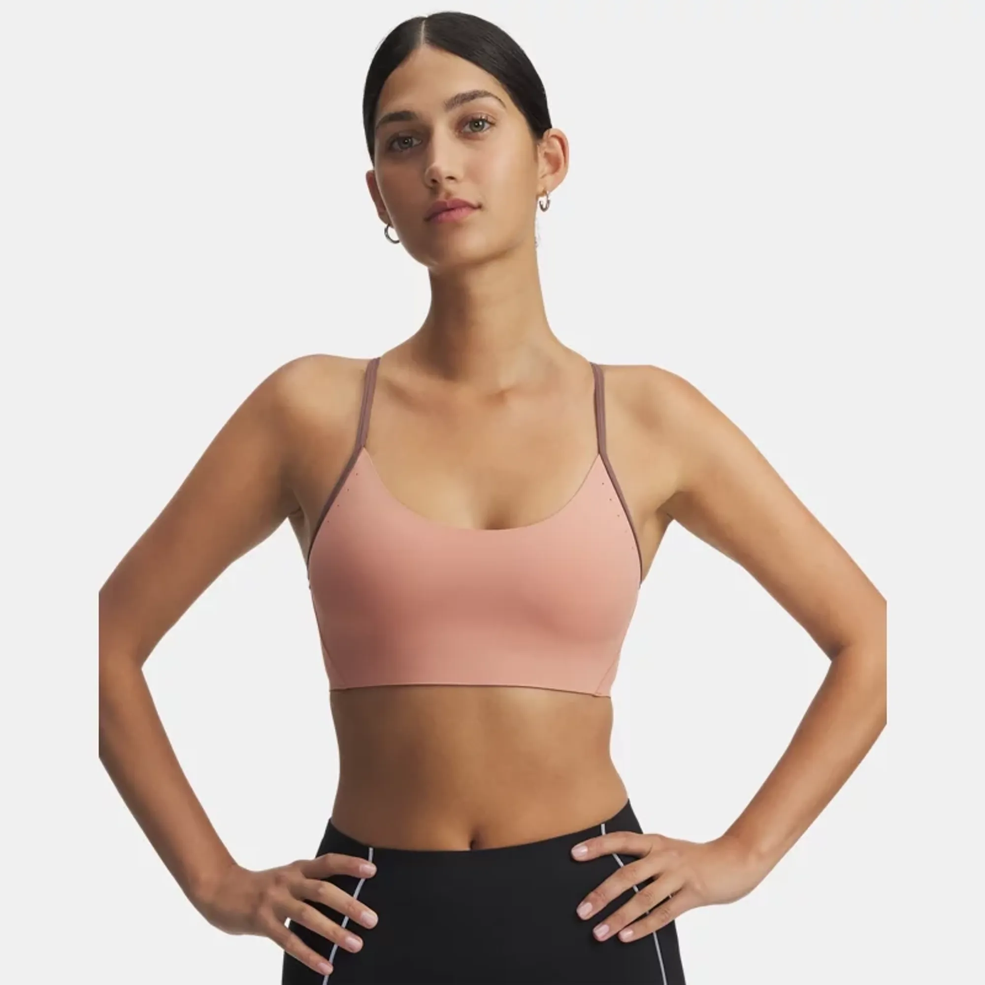 Under Armour  Halo Bonded Women's Sports Bra Canyon Pink / Sierra Taupe / Reflective L