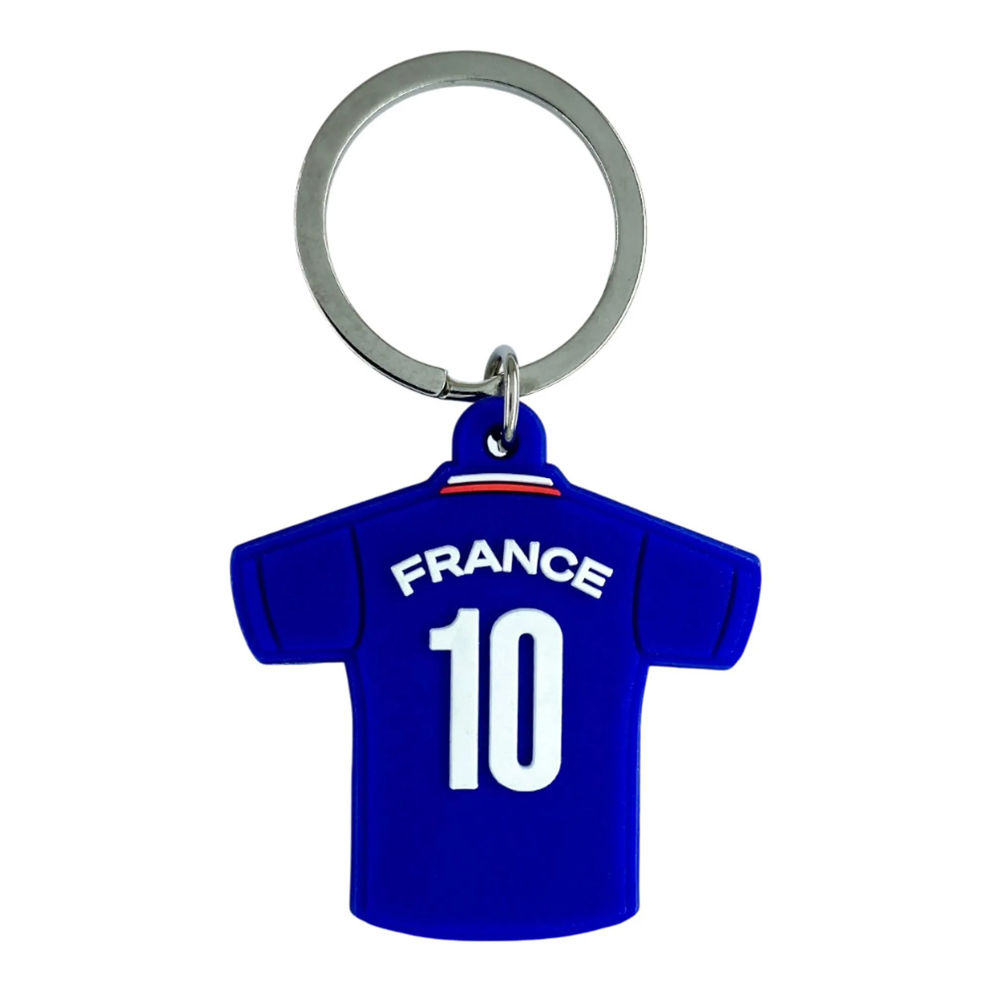 France PVC Number 10 Jersey Keyring