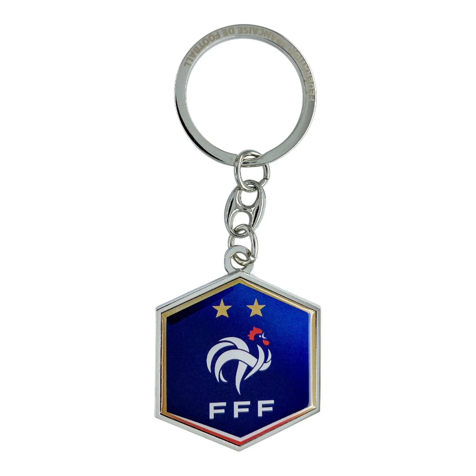 France Metal Logo Keyring