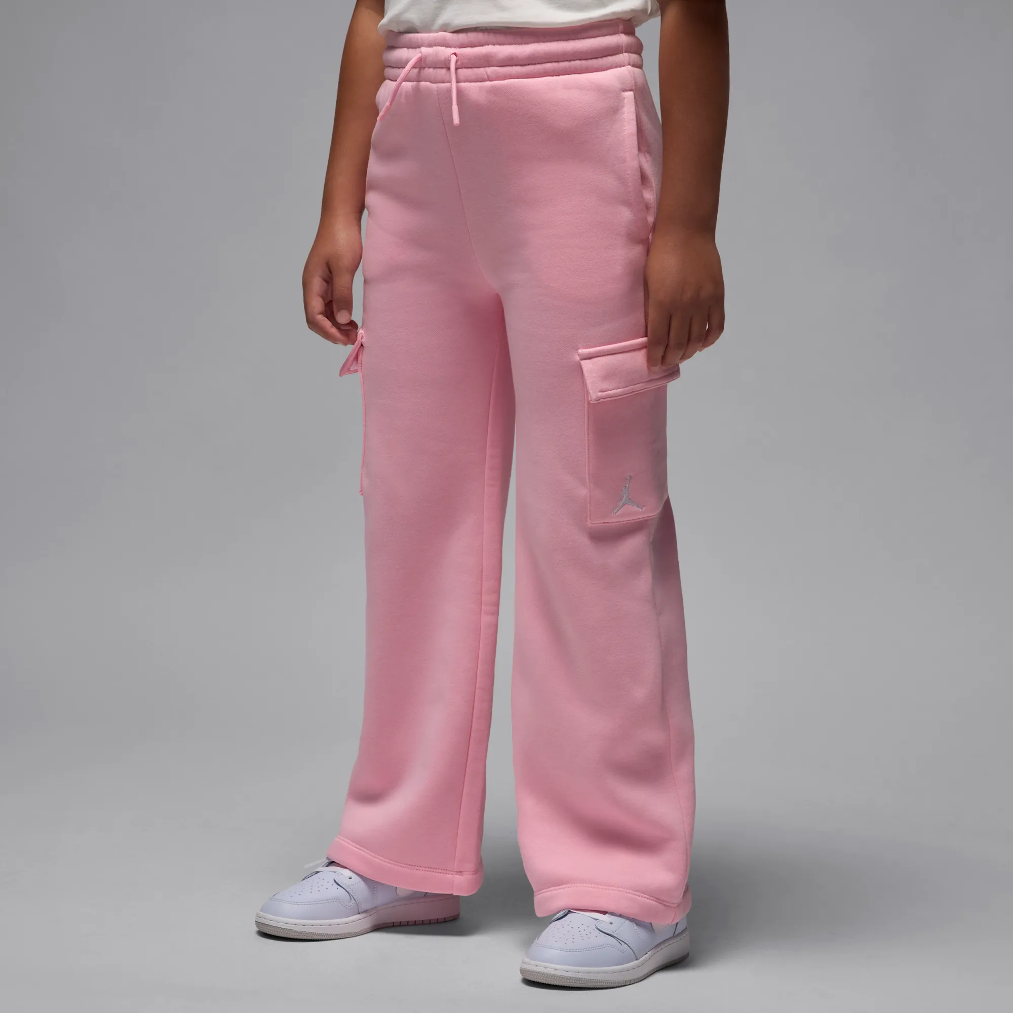 Nike Jordan Brooklyn Fleece Older Kids' Cargo Trousers - Pink - Cotton