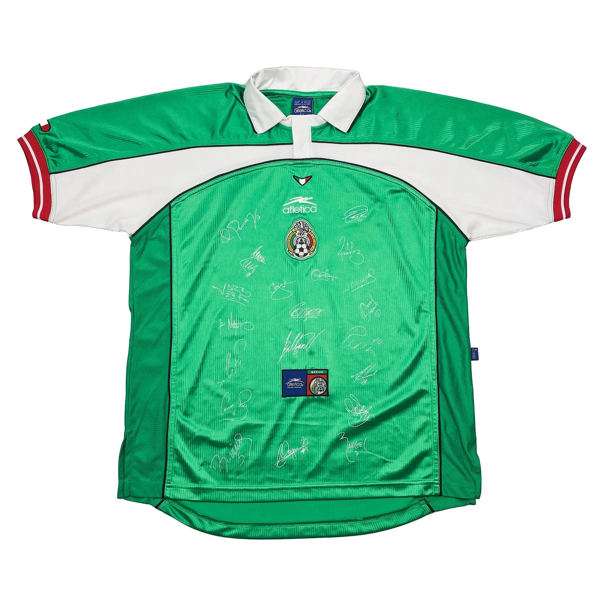 2000/01 MEXICO *SQUAD SIGNED* HOME SHIRT (L) ATLETICA | CULT KITS