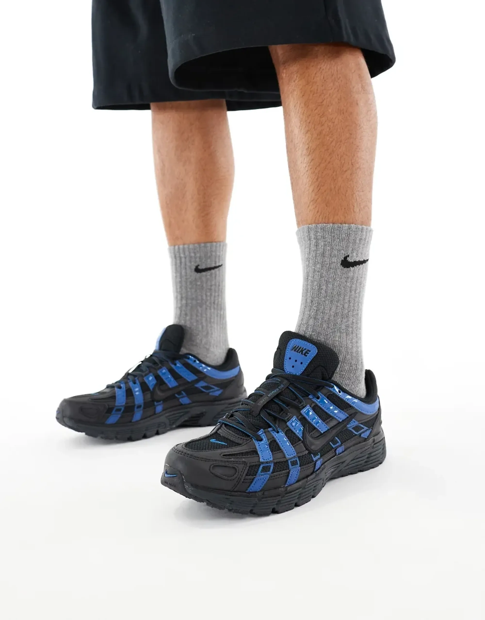 Men's Nike P-6000 Trainers in Black/Blue