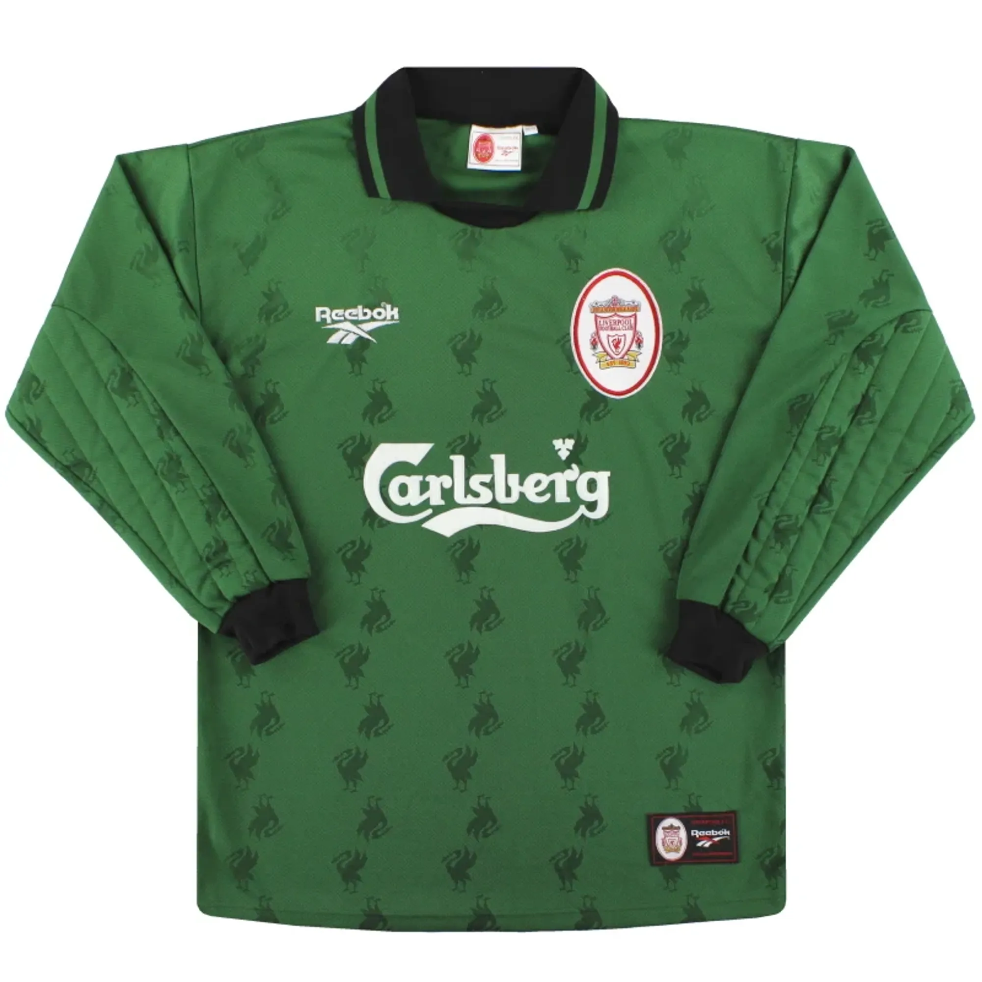 1996-97 Liverpool Reebok Goalkeeper Shirt L.Boys - Liverpool / Excellent