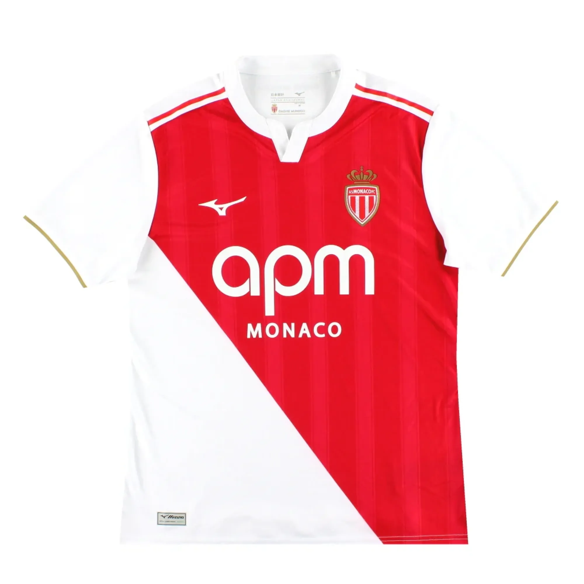 2025-26 Monaco Mizuno Home Shirt *As New* M - Monaco / As New 