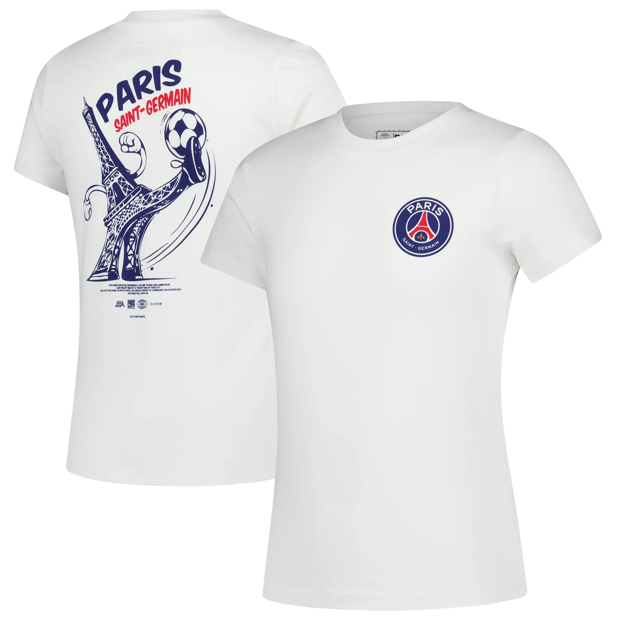 PSG Mainstream Backprint Paris T-Shirt - White - Kids