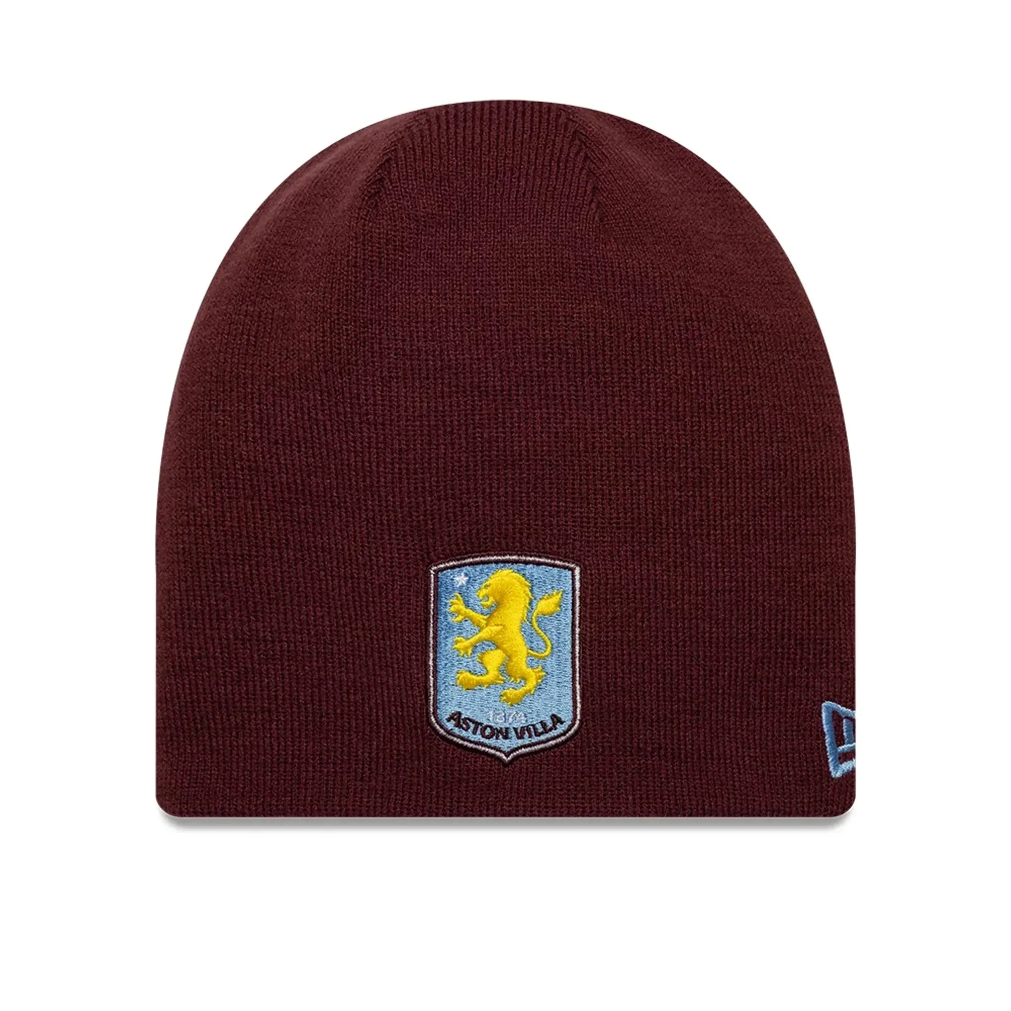 Aston Villa FC Reverse Dark Red Cuff knit Beanie Hat New Era Cap adult unisex