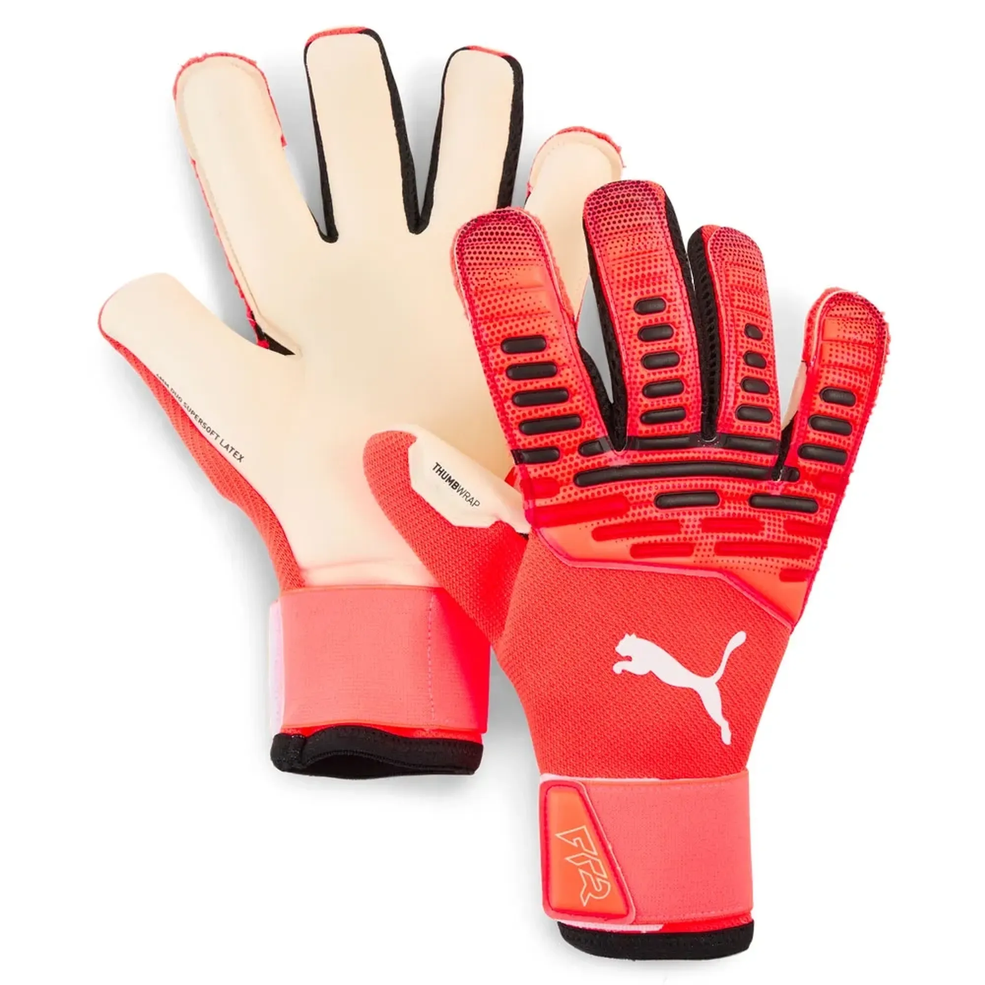 PUMA Future Pro Hybrid Goalkeeper Gloves Unisex, Glowing Red/Red/Black, size 10