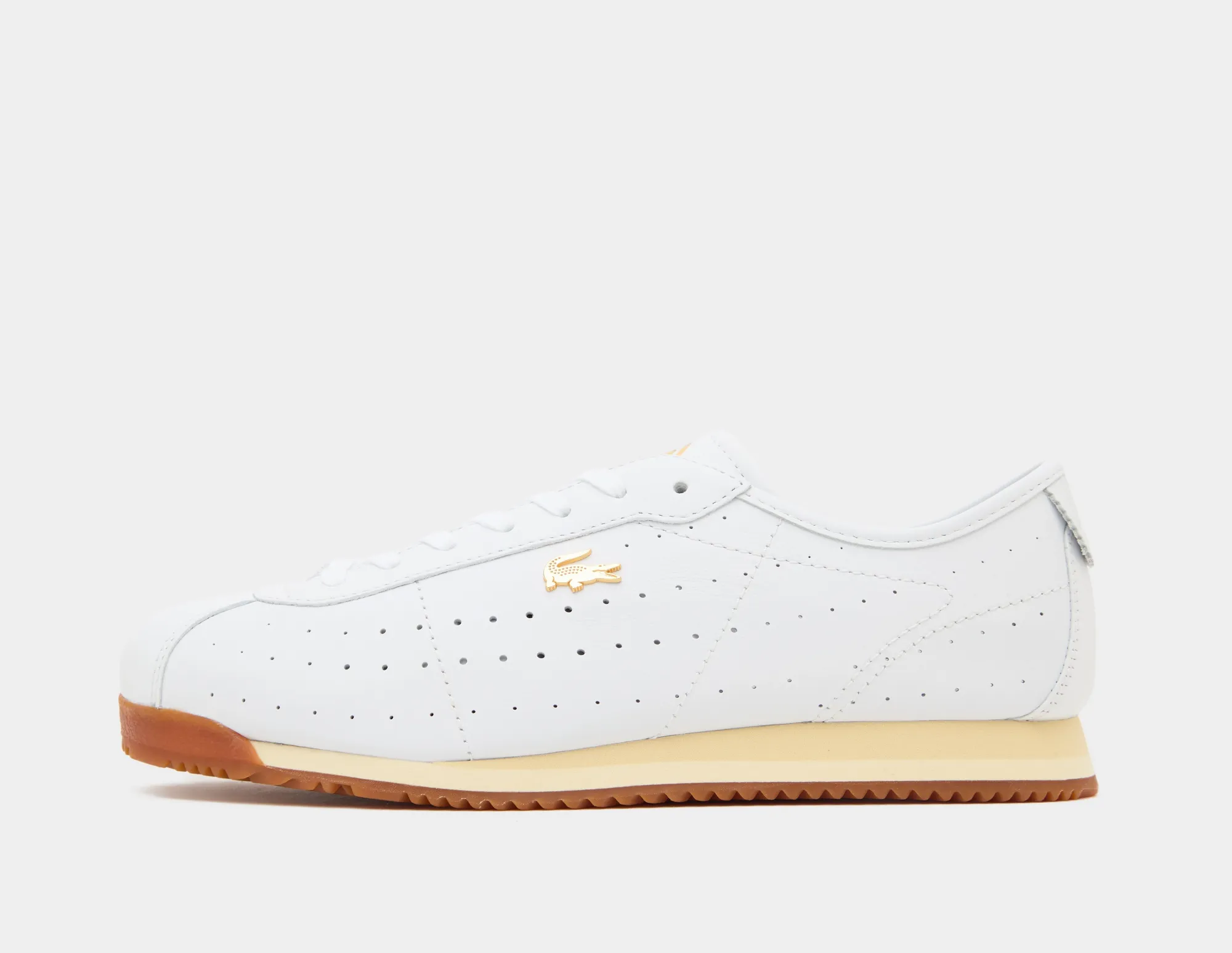 Lacoste Men’s Club-Low Leather Sneakers - White & Gum