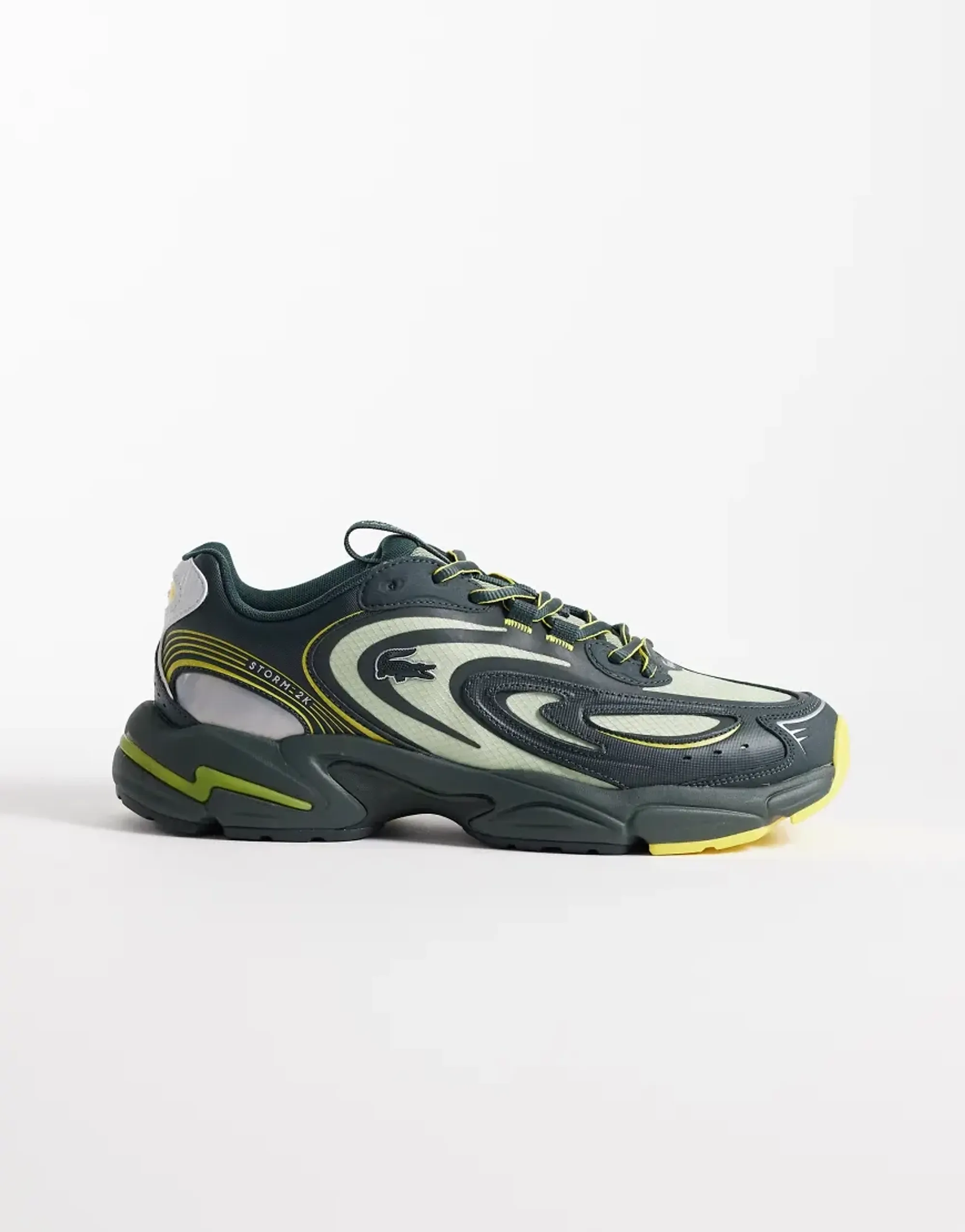 Lacoste Men’s Storm 96 2K Tech Sneakers - Dark Green / Light Khaki