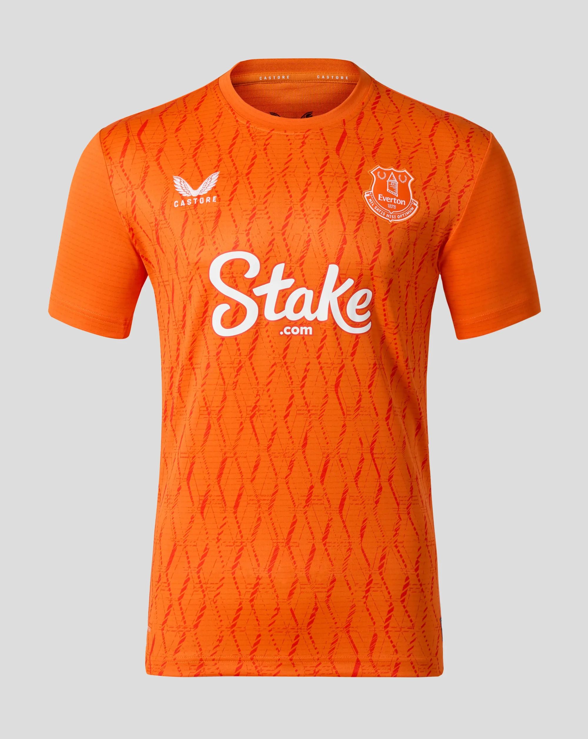 Castore Everton Fc Men's 25/26 Third Goalkeeper Shirt Sleeve Shirt - Red Orange