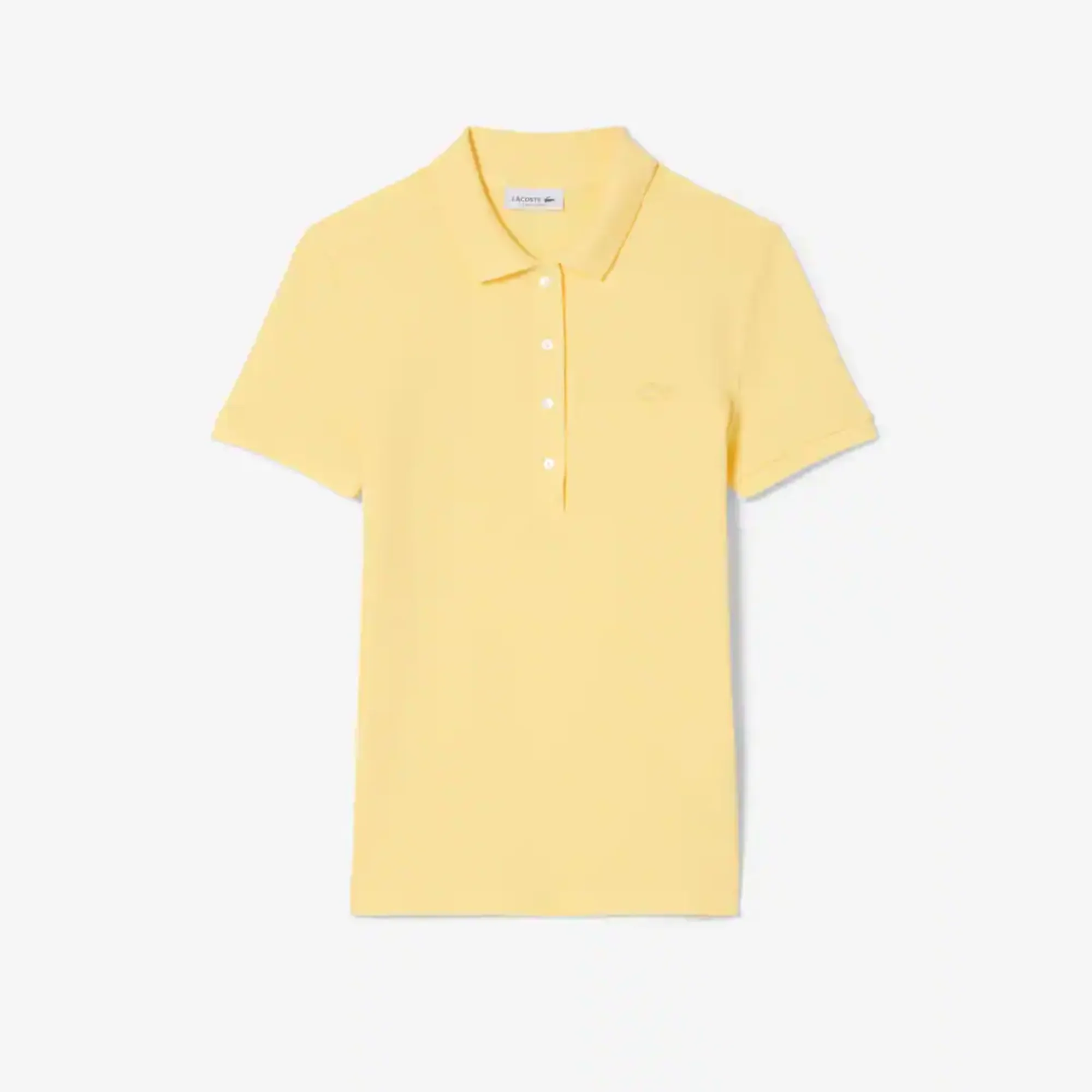 Lacoste L.12.D Slim Fit Stretch Piqué Polo Shirt - Pastel Yellow