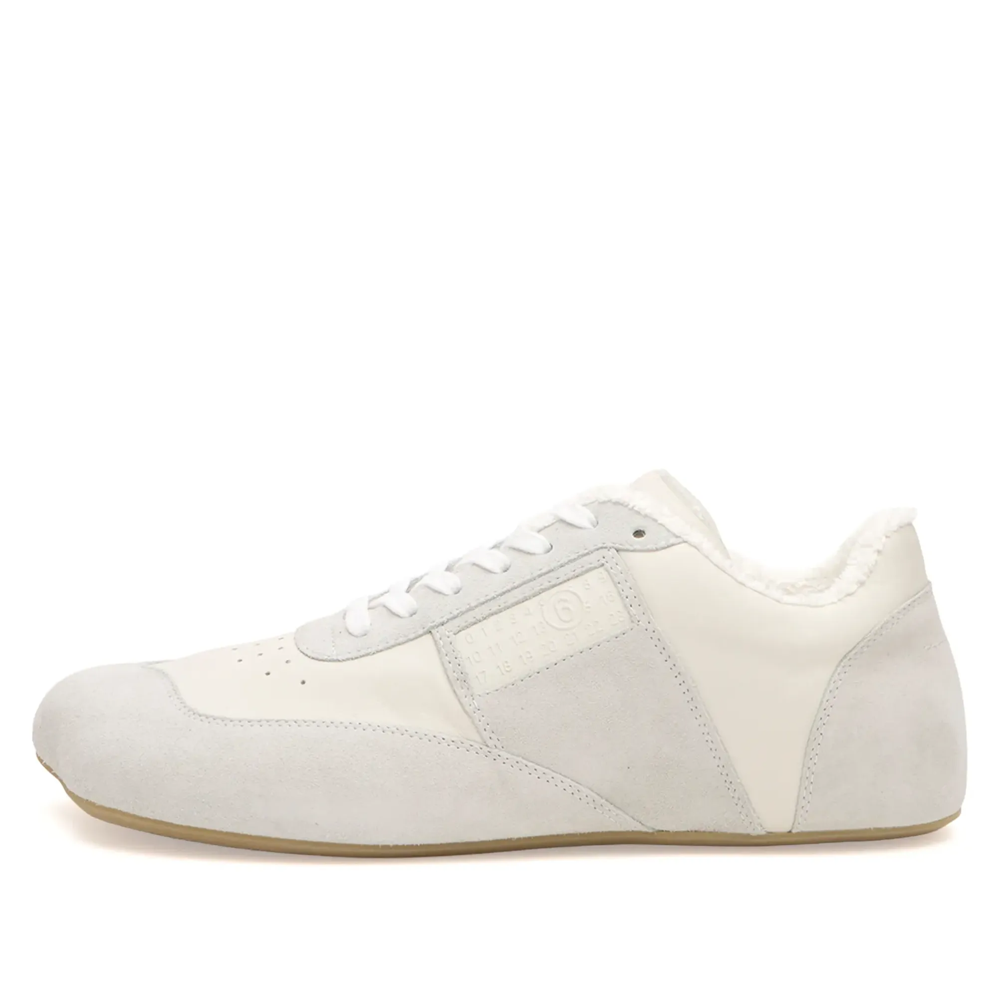 MM6 Maison Margiela Men's Leather Ergomonic Sneaker White
