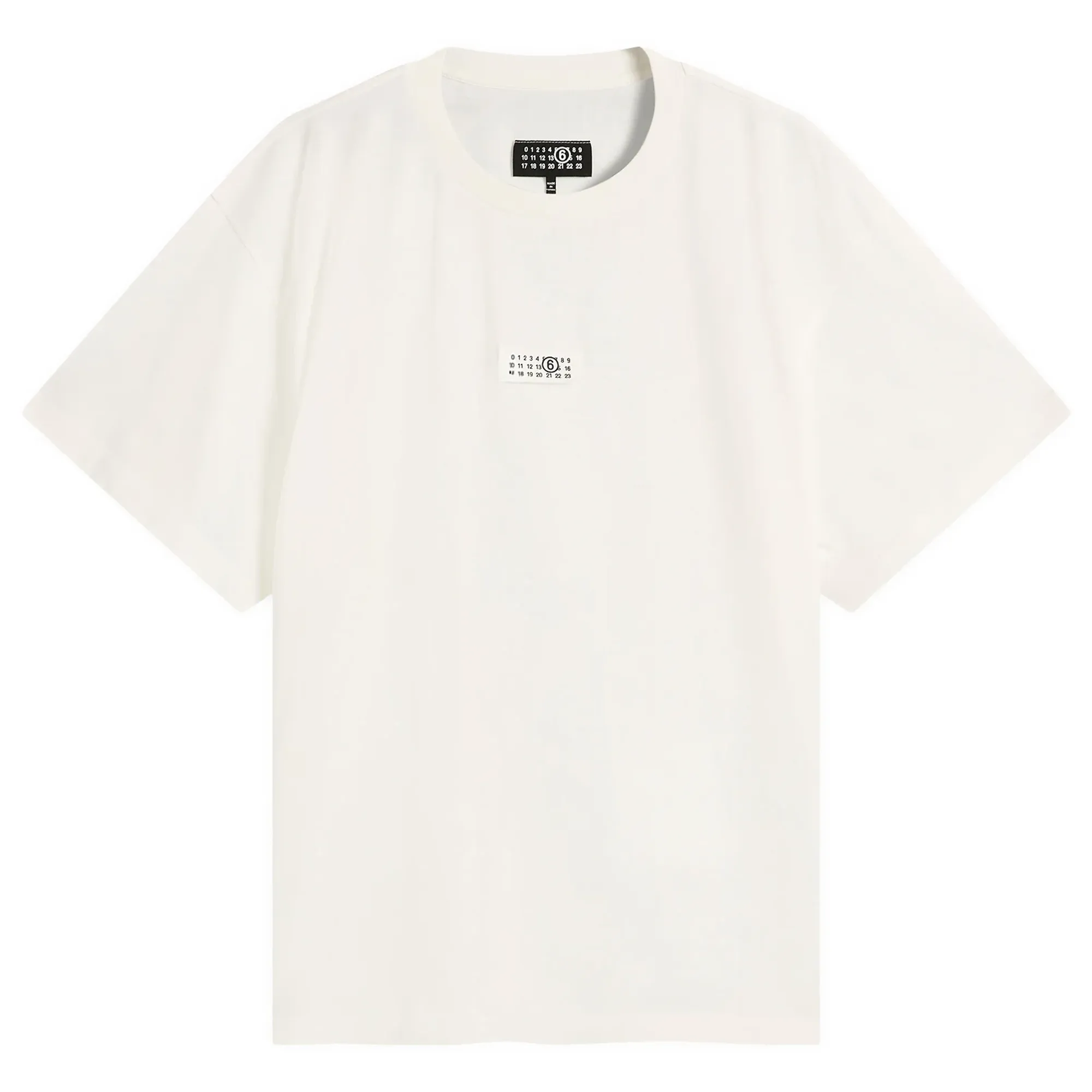 MM6 Maison Margiela Men's Logo Cotton T-Shirt Off White