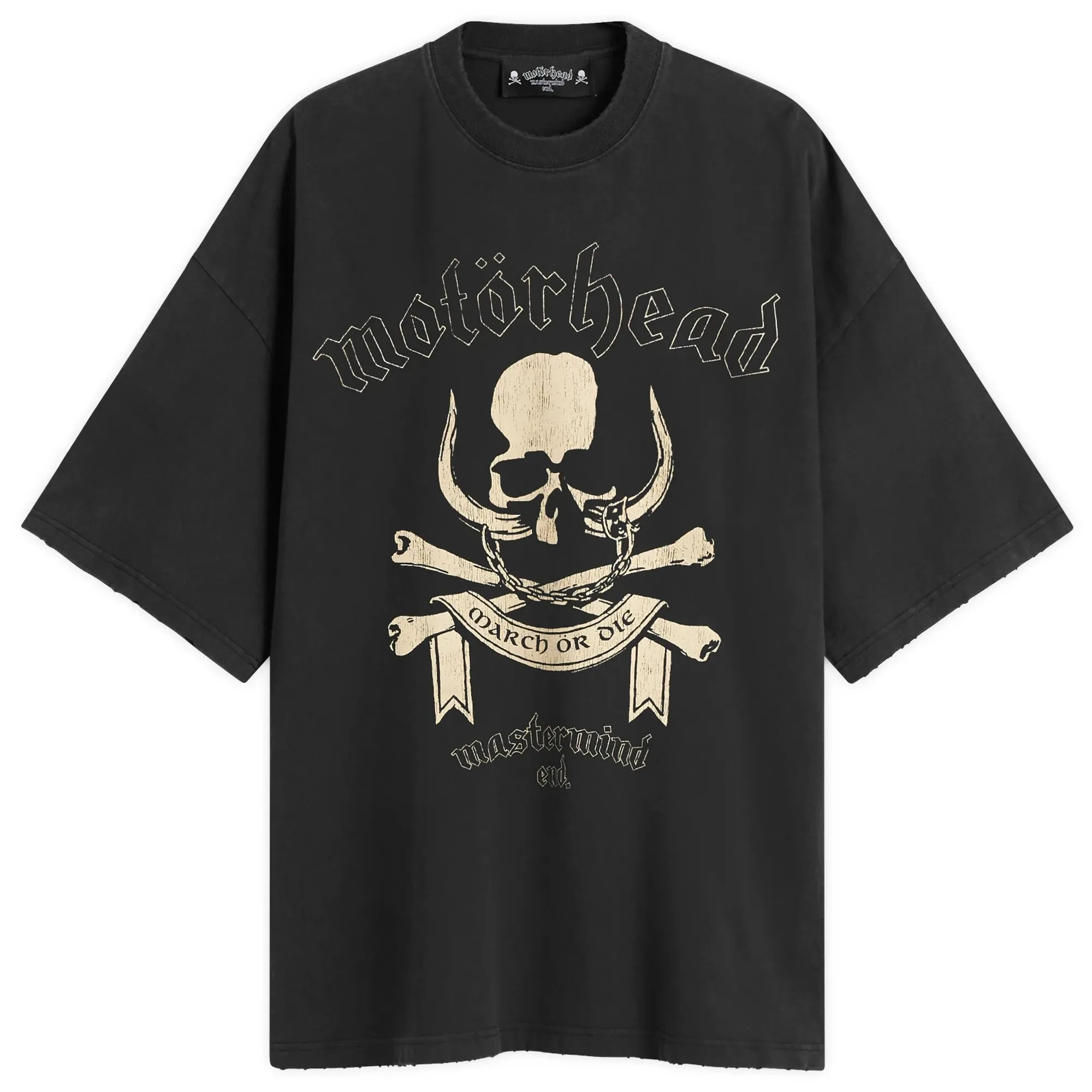 END. Men's x MASTERMIND WORLD x Motorhead March or Die T-Shirt Black