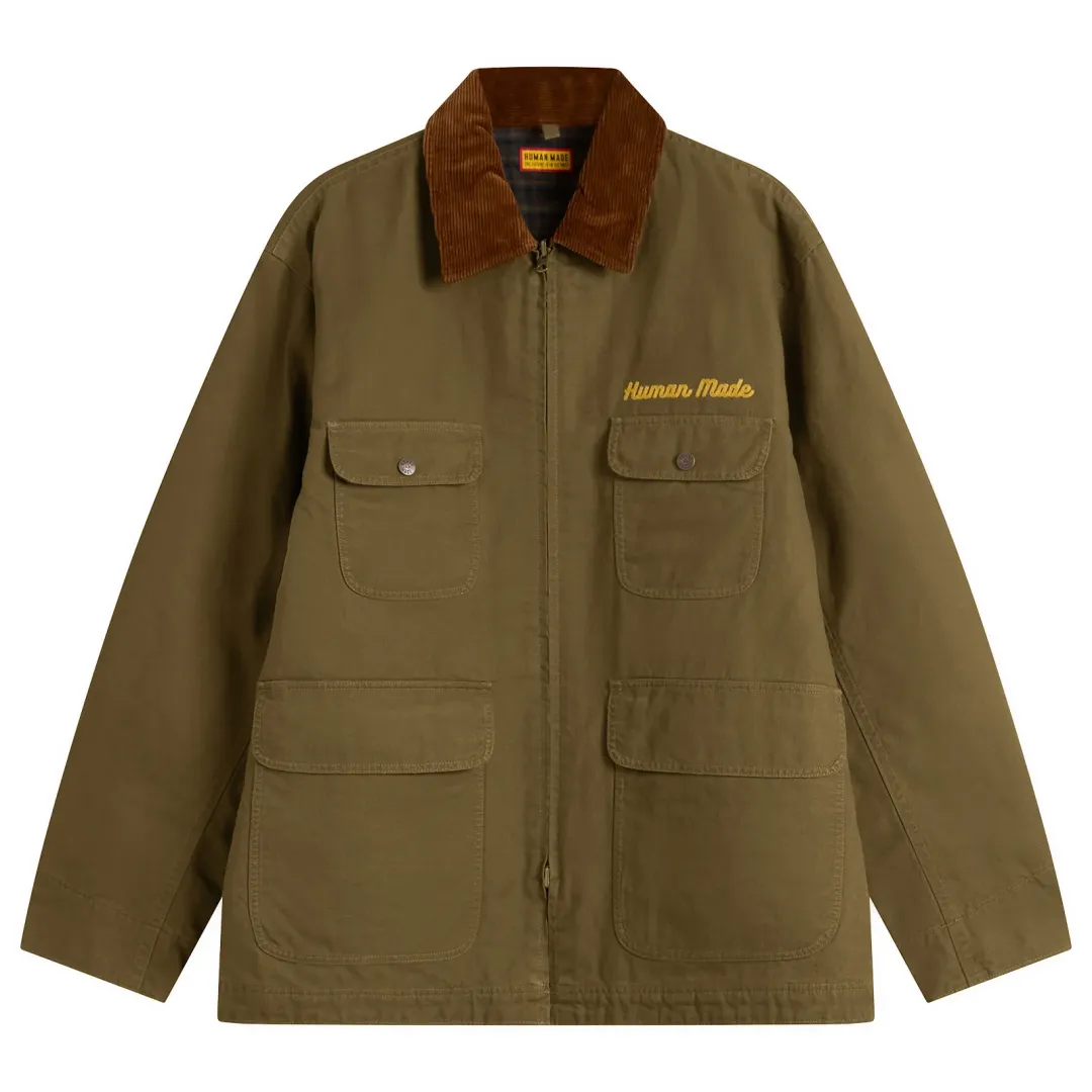 Human Made Men's Hunting Jacket Olive Drab | HM30JK021-OLV | FOOTY.COM