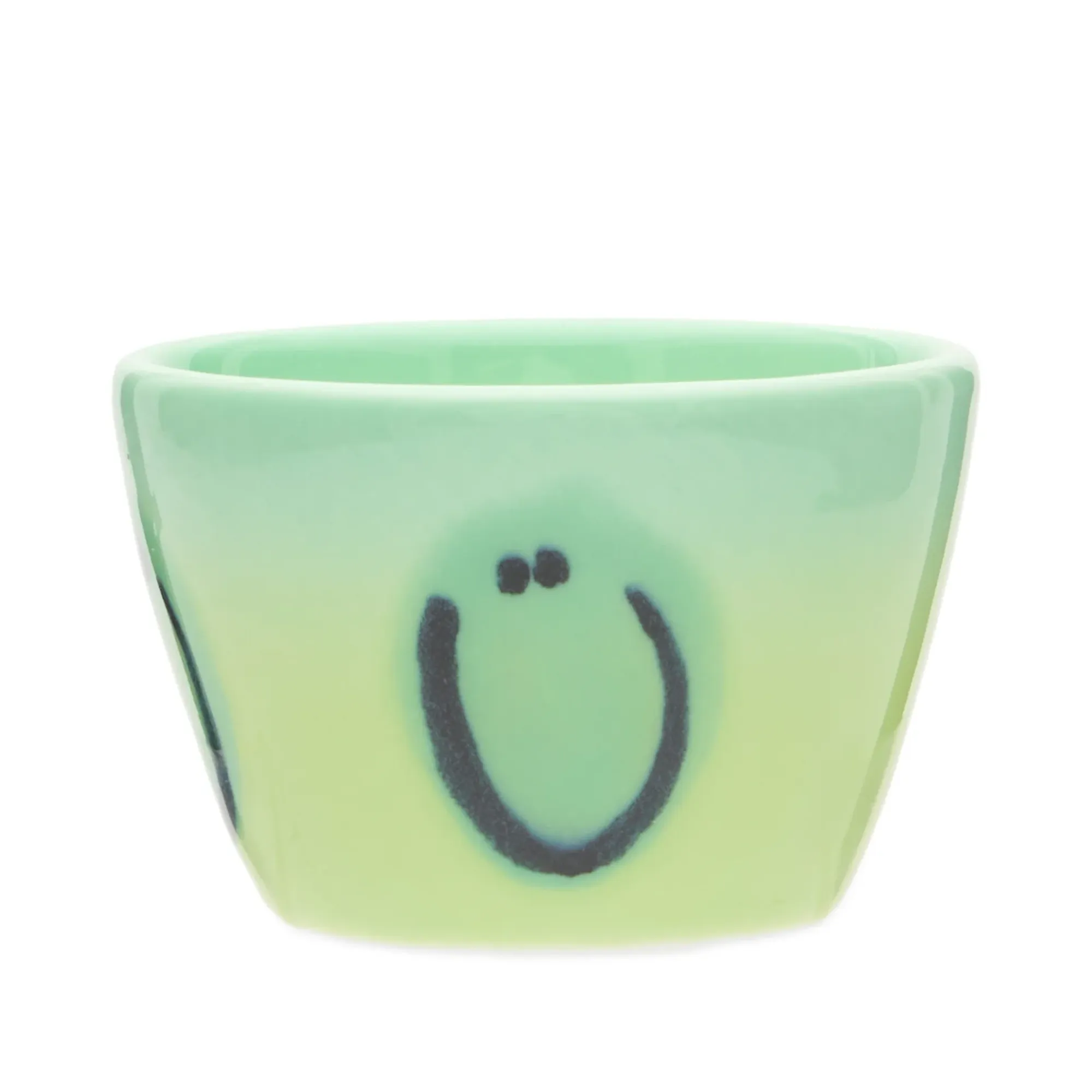 Frizbee Ceramics Super Cup Kawaii - 75ml Light Green Pomme Gradient Smile