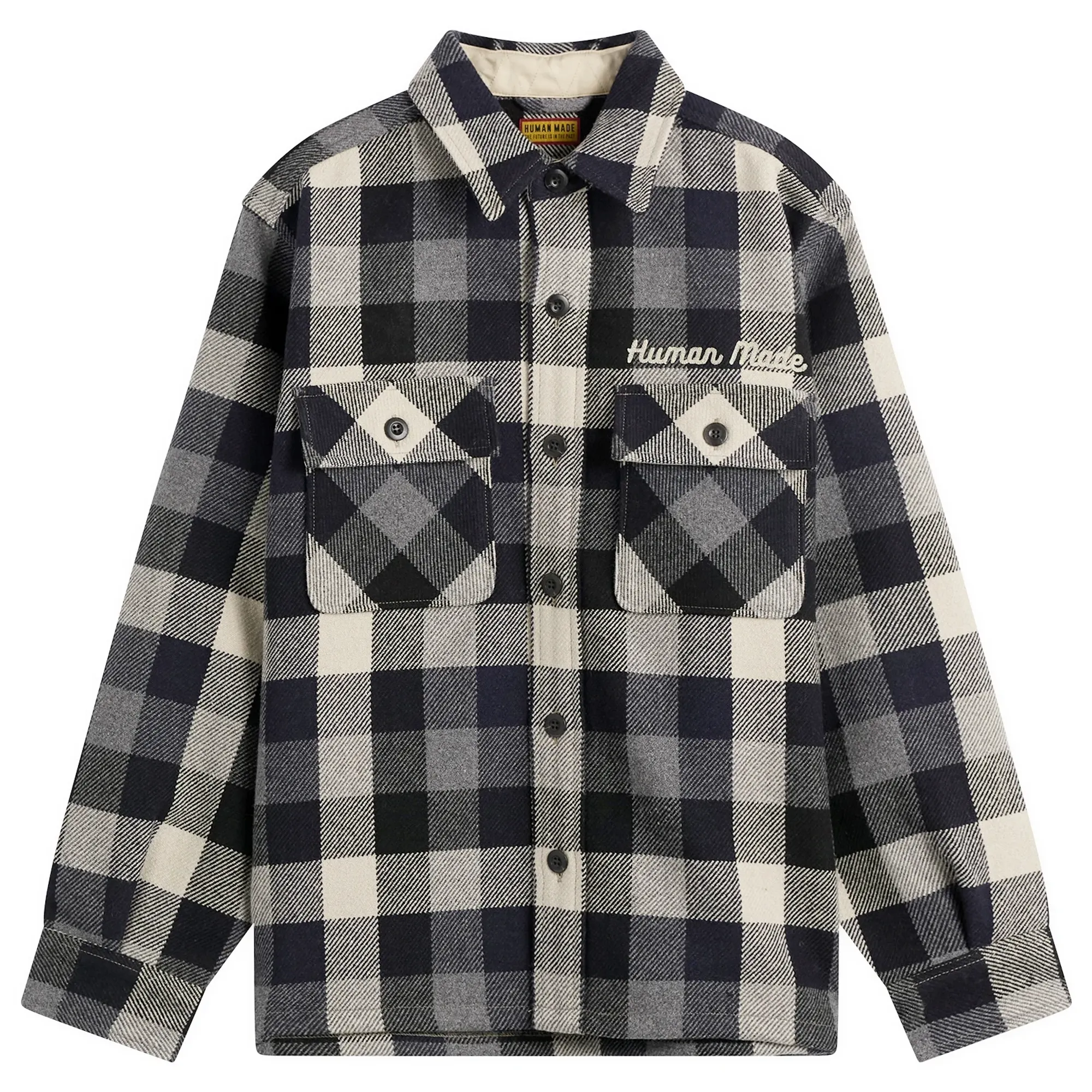 Human Made Men's Wool Check Shirt Jacket Black