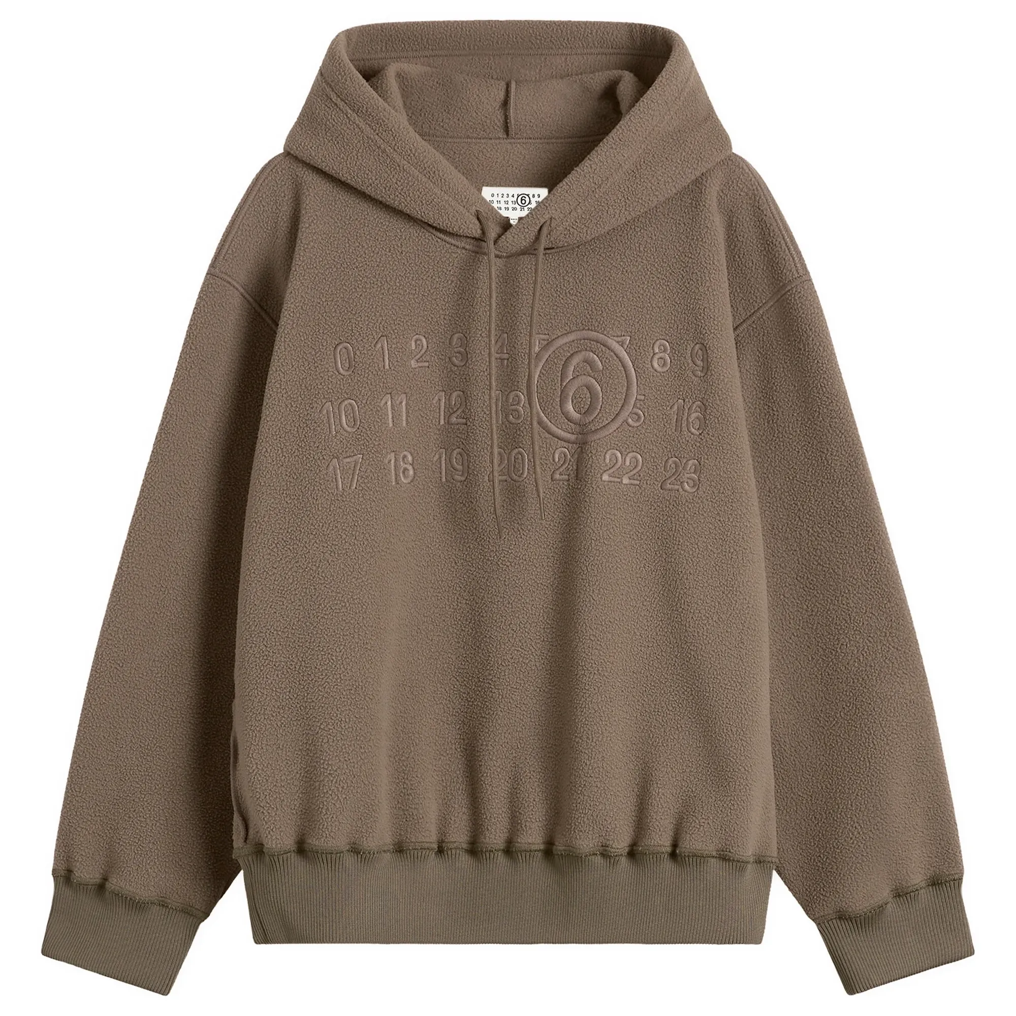 MM6 Maison Margiela Men's Logo Fleece Sweatshirt Taupe