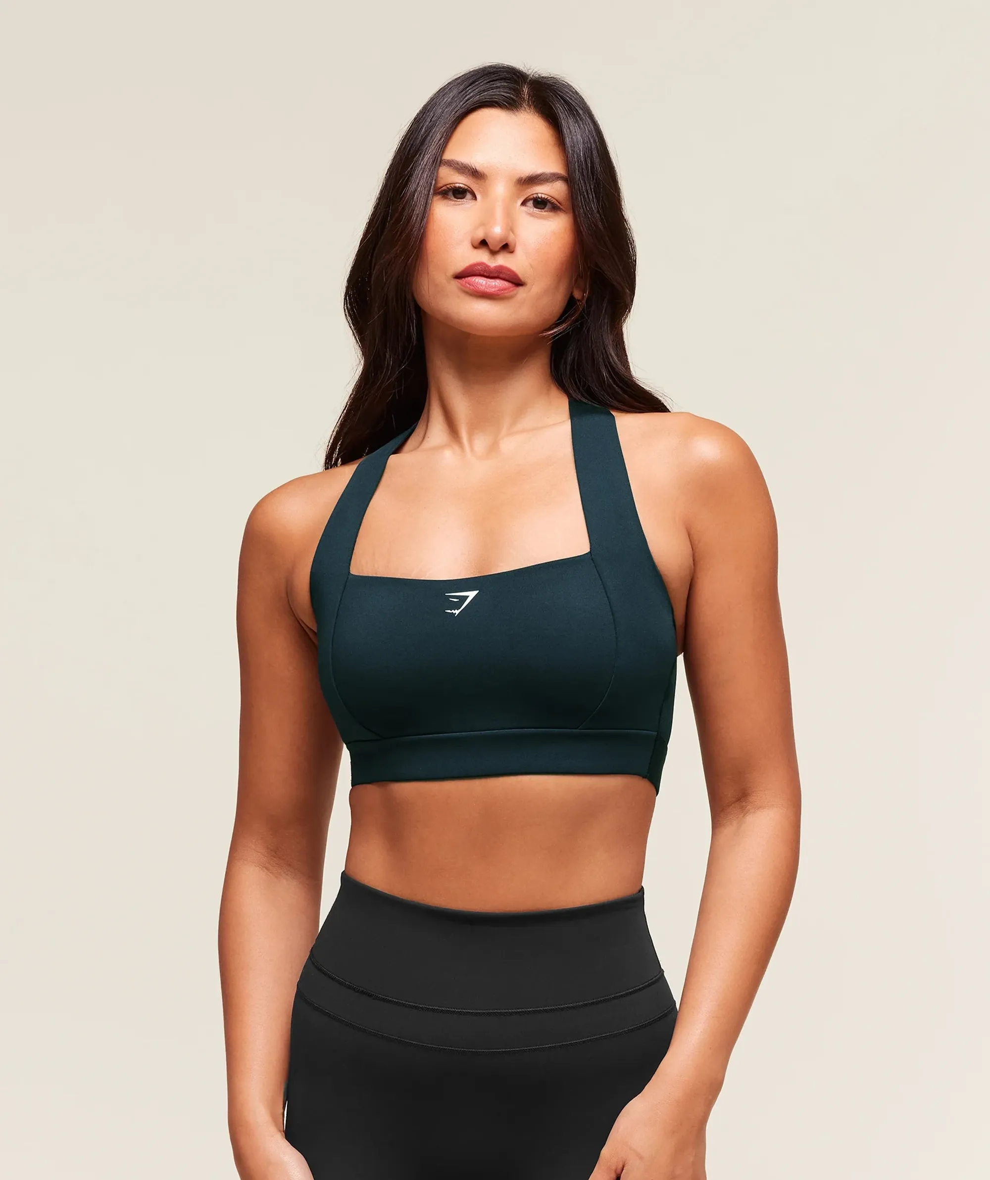  Square Neck Sports Bra - Deep Petrol Blue