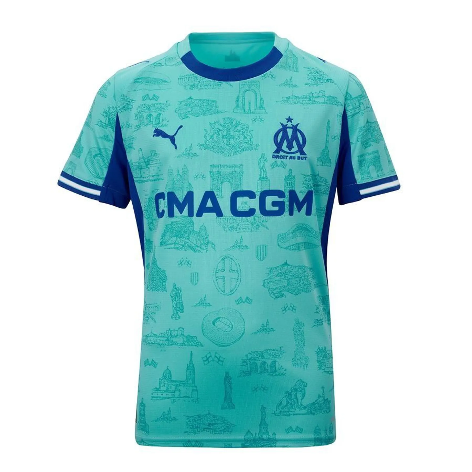 Marseille 4Th Goalkeeper Shirt 2025/26 Kids - ['Blue']