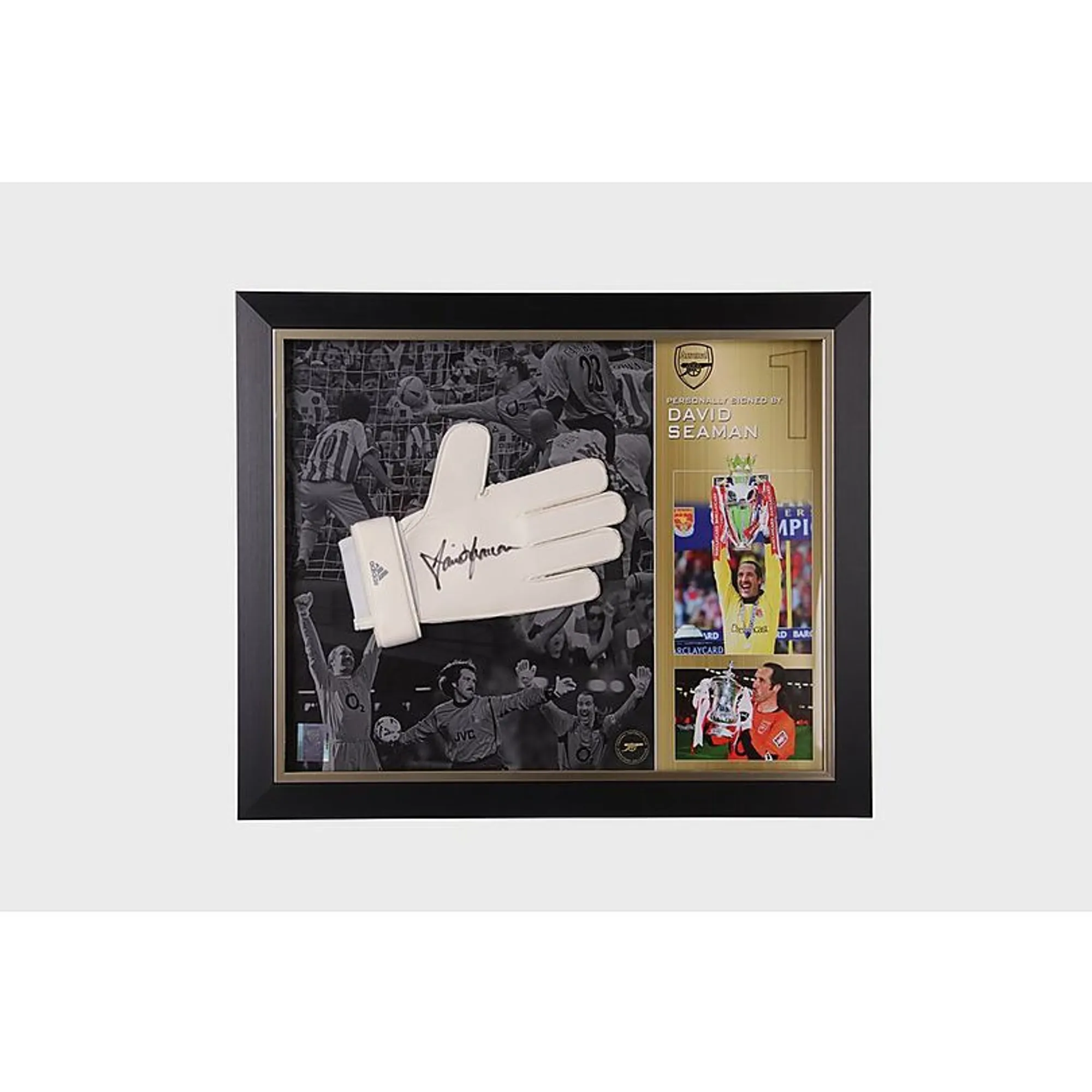 Arsenal David Seaman Framed Signed Glove, Multicolor
