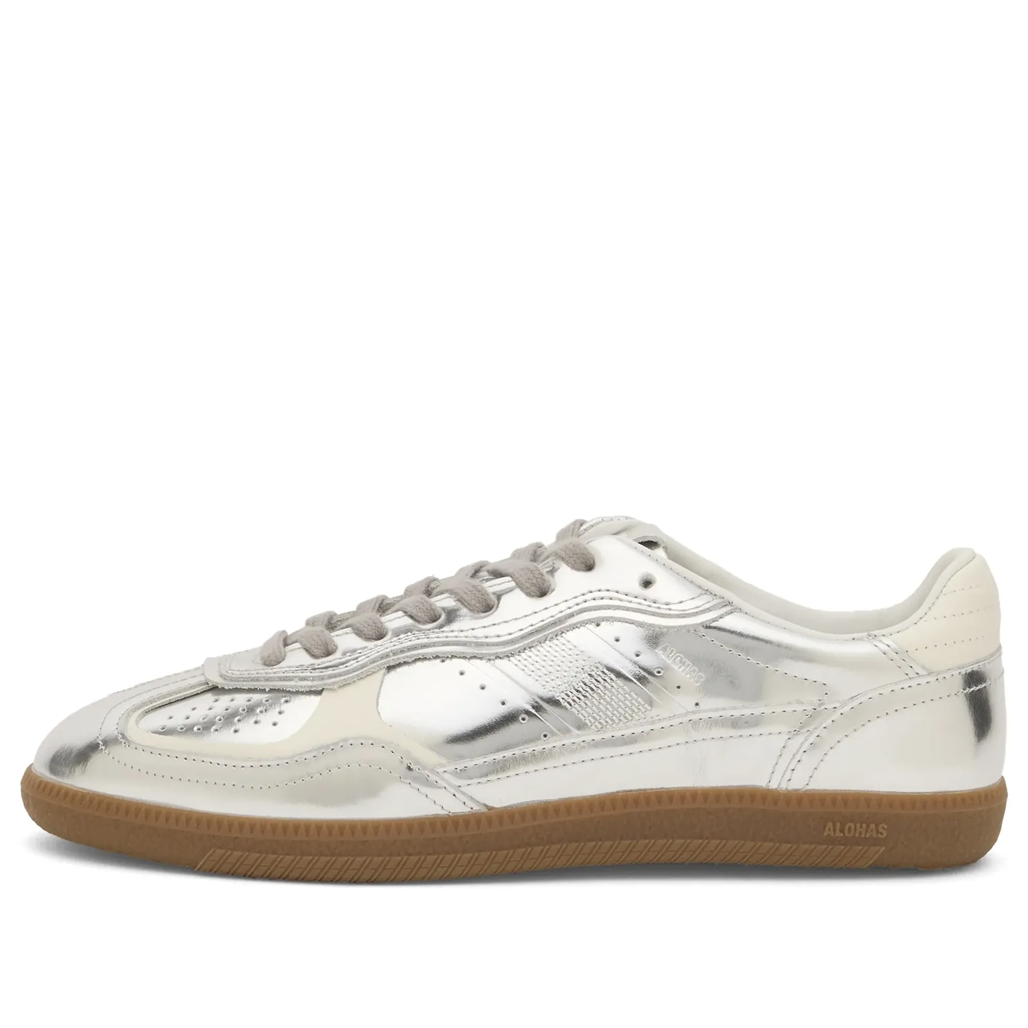 ALOHAS Women's TB 490 Rife Leather Sneakers Rife Shimmer Silver Cream