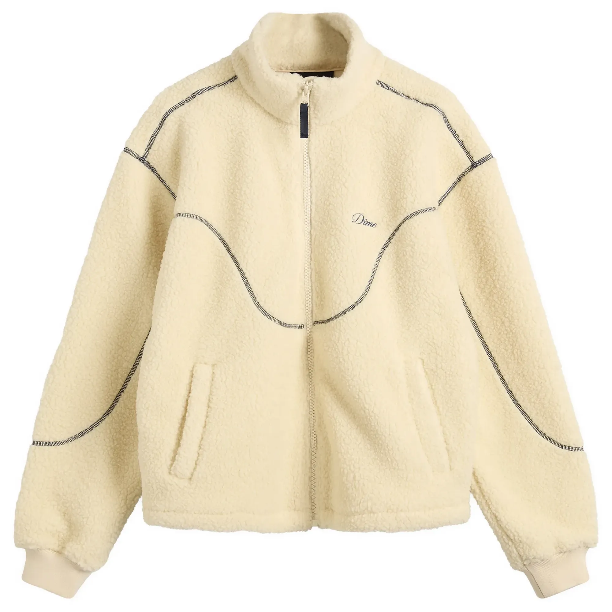 Dime Women's Polar Fleece Sherpa Zip Cream