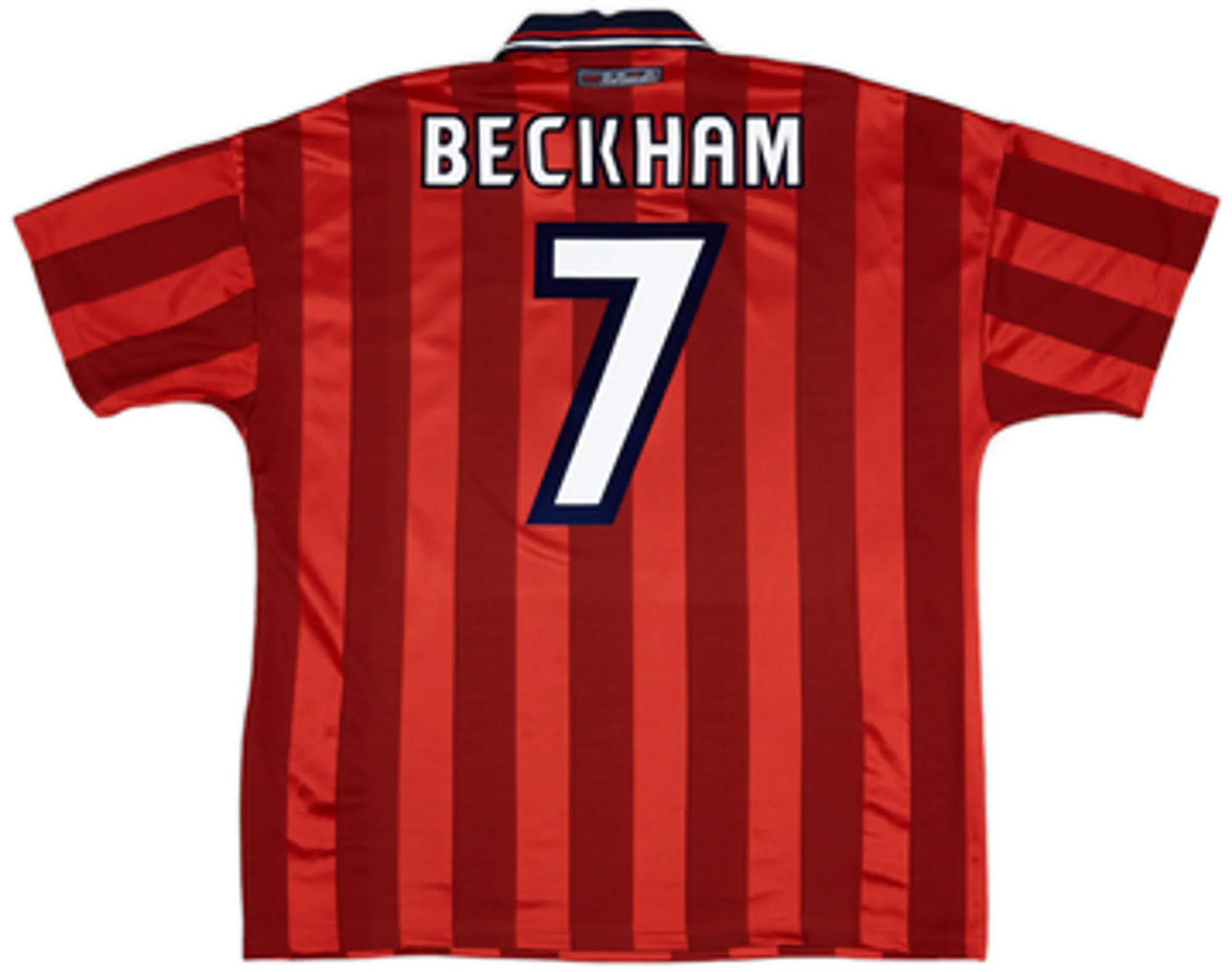 1997-99 England Away Shirt Beckham #7EL