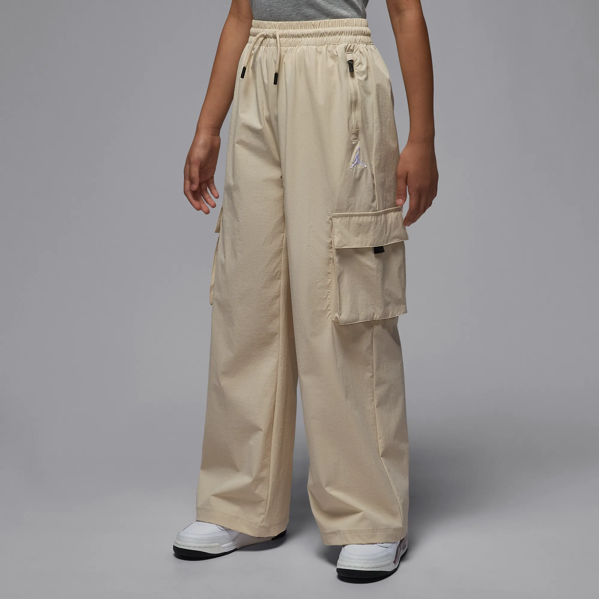 Nike Jordan Older Kids' Post Up Open Cargo Trousers - Brown - Polyamide/Elastane