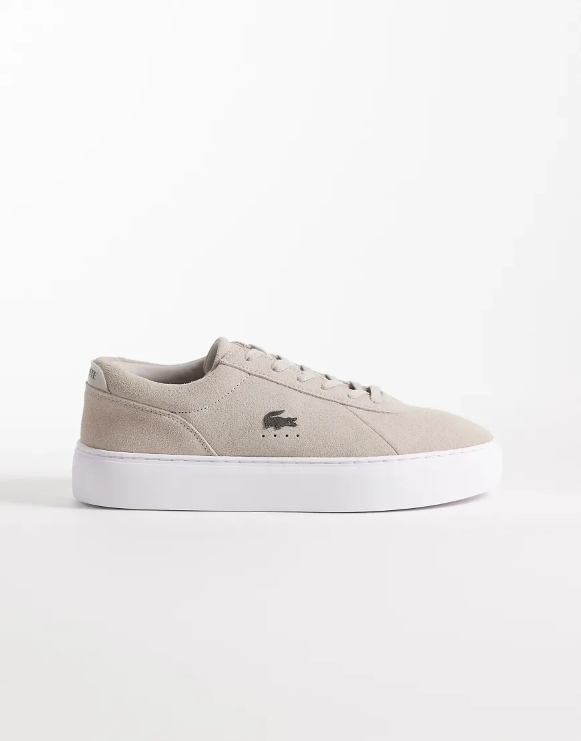 Lacoste Men's Court Set Suede Sneakers - Grey / White