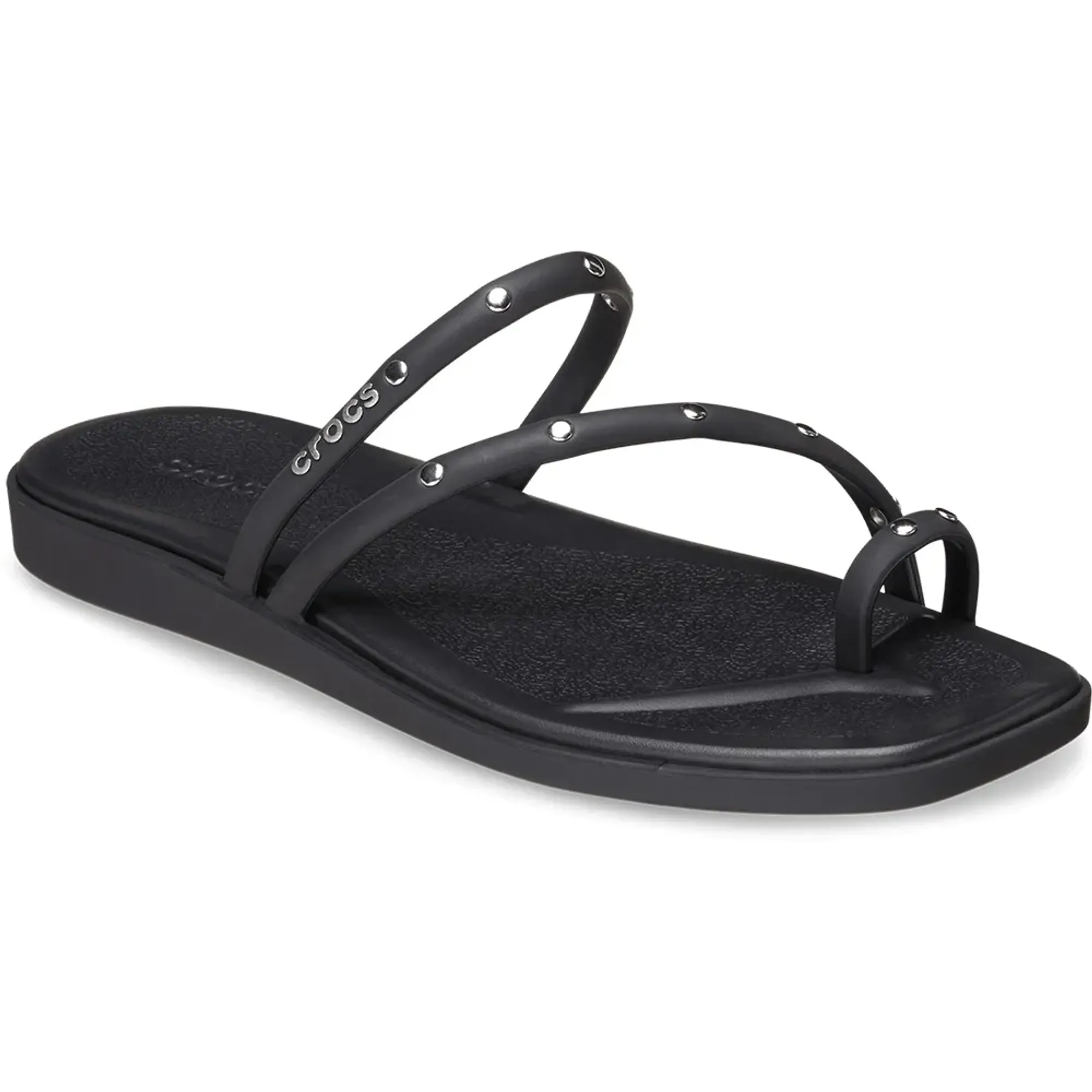 Crocs | Women | Miami Studded Toe Loop | Sandals | Black | 4