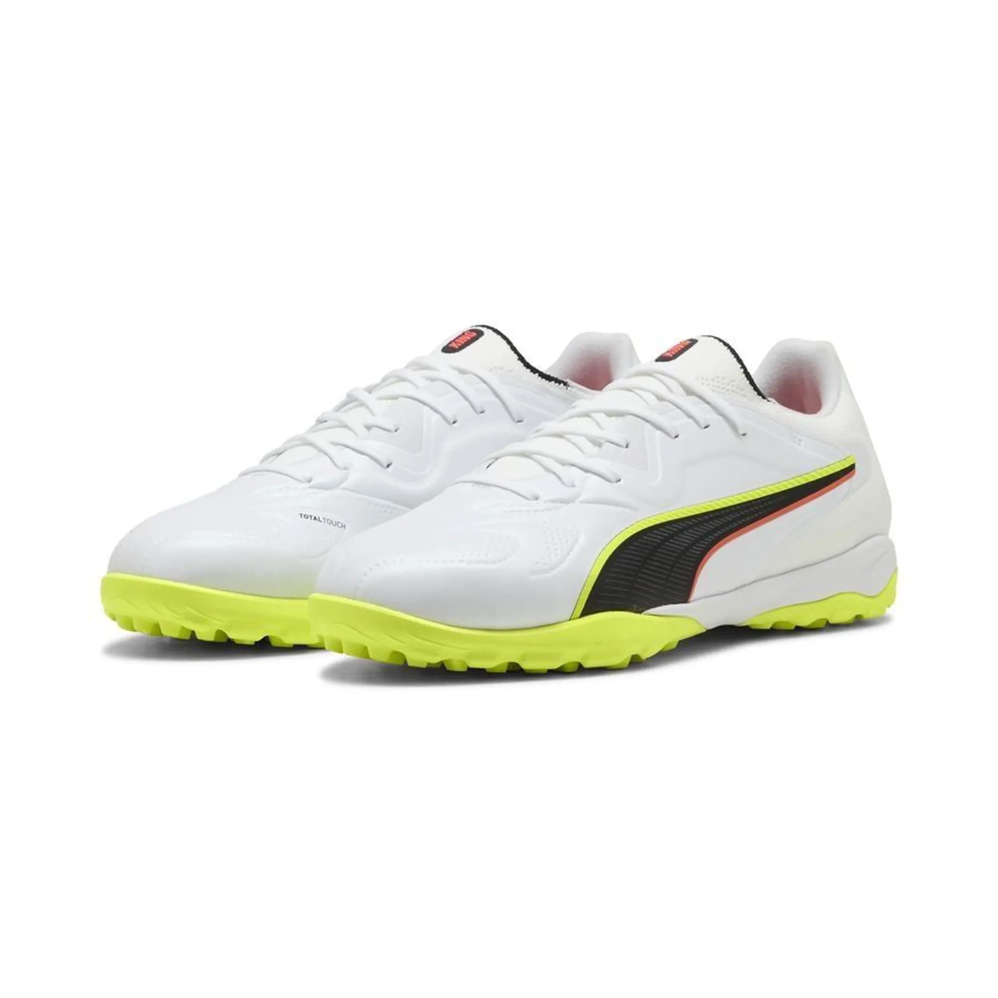 Puma King 20 Pro Cage Tt Unleashed - Puma White/Glowing Red/Yellow