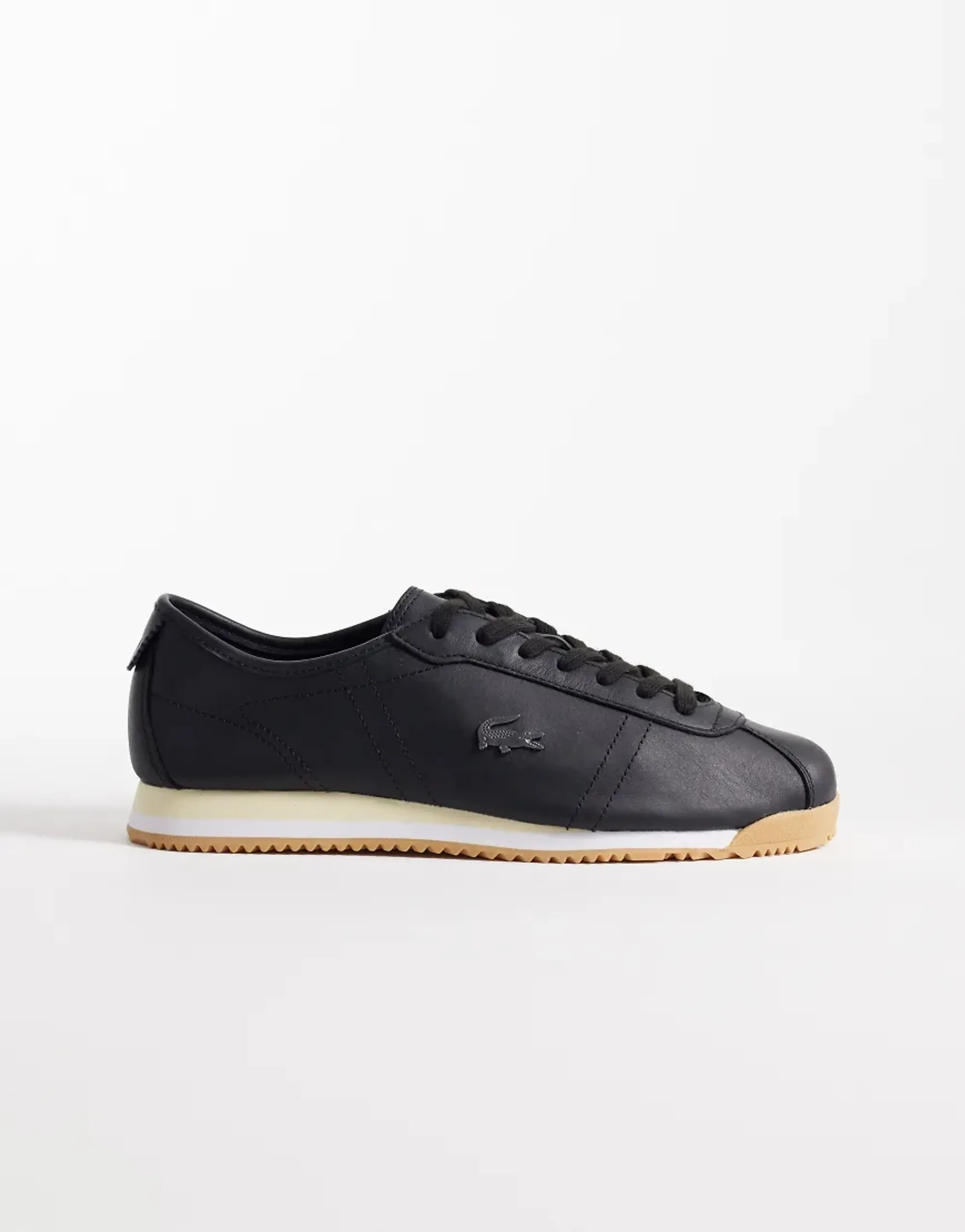 Lacoste Men's Club-Low Leather Sneakers - Black / Gum