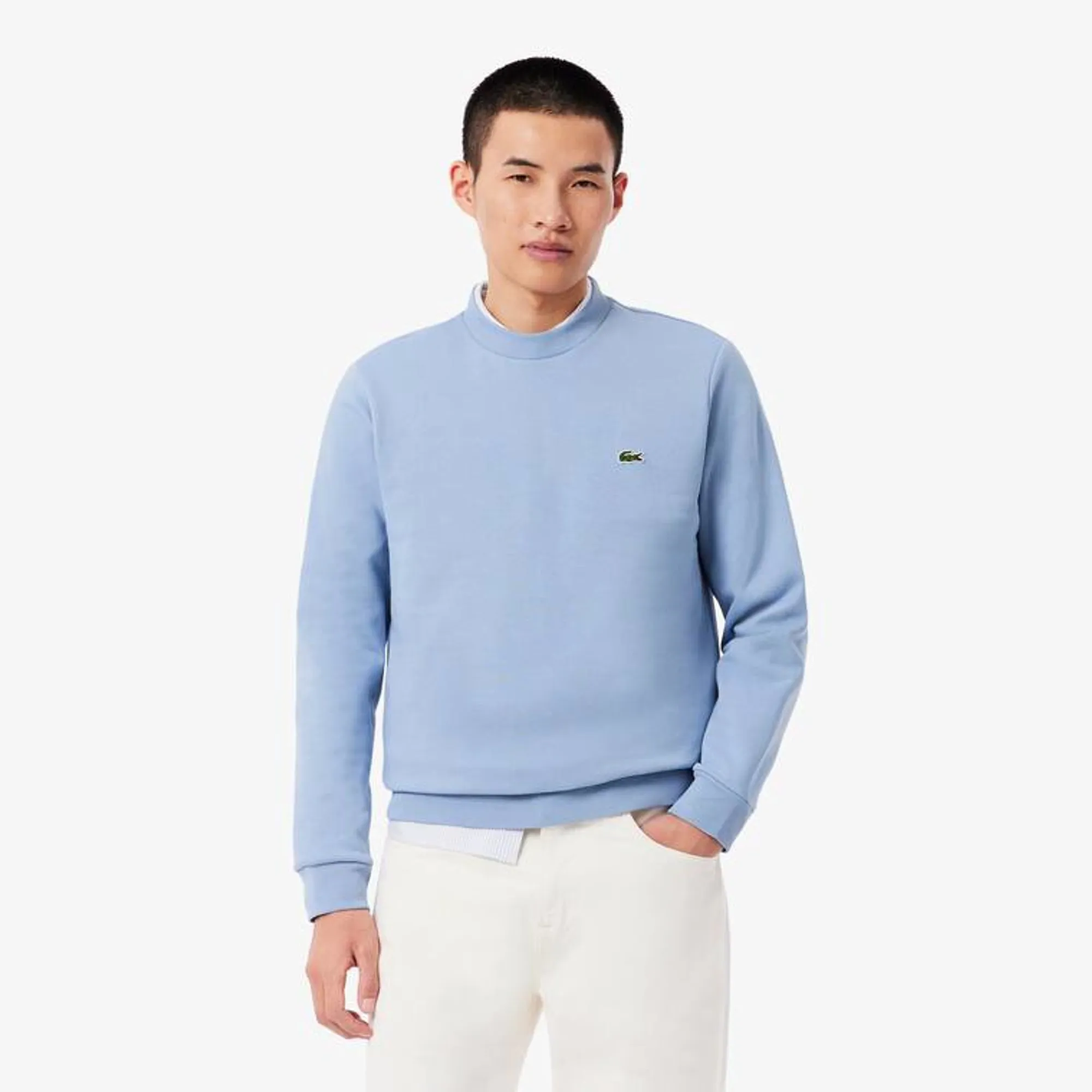 Lacoste Fleece Crew Neck Sweatshirt - Light Blue