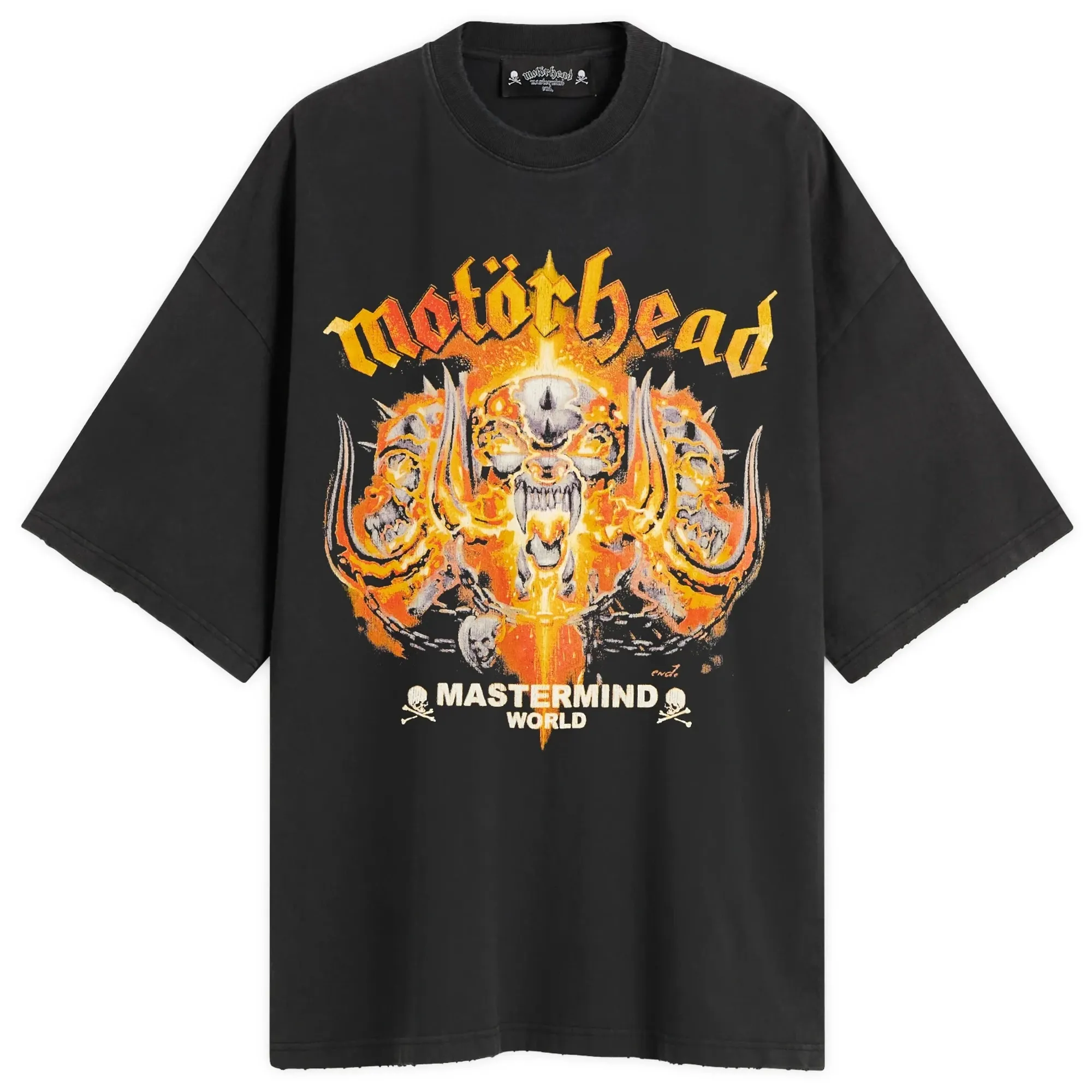 END. Men's x MASTERMIND WORLD x Motorhead Inferno T-Shirt Black
