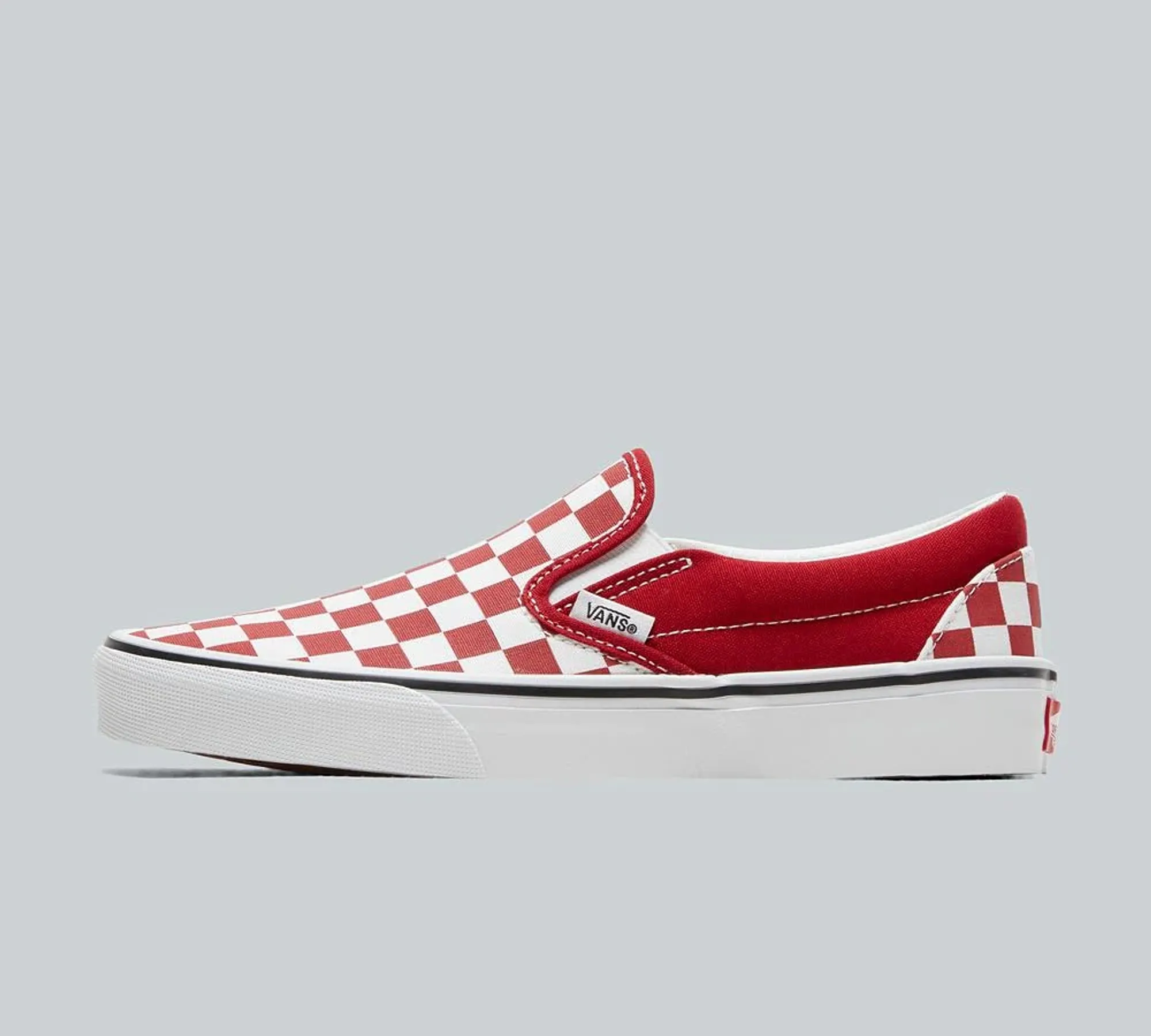Vans - Slip-On Checkerboard Shoes, Man, Red