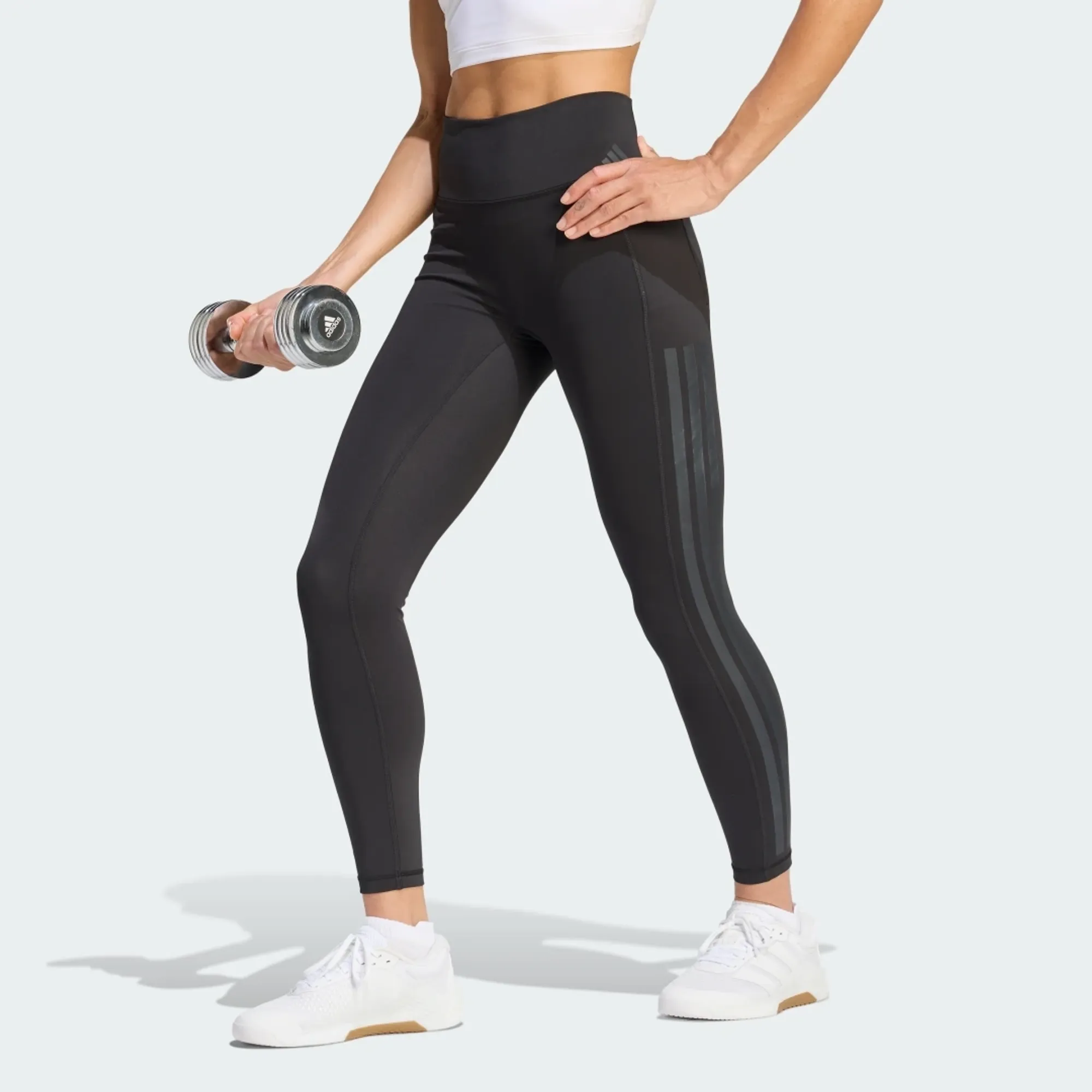 adidas Optime Workout 3-Stripes 7/8 Leggings
