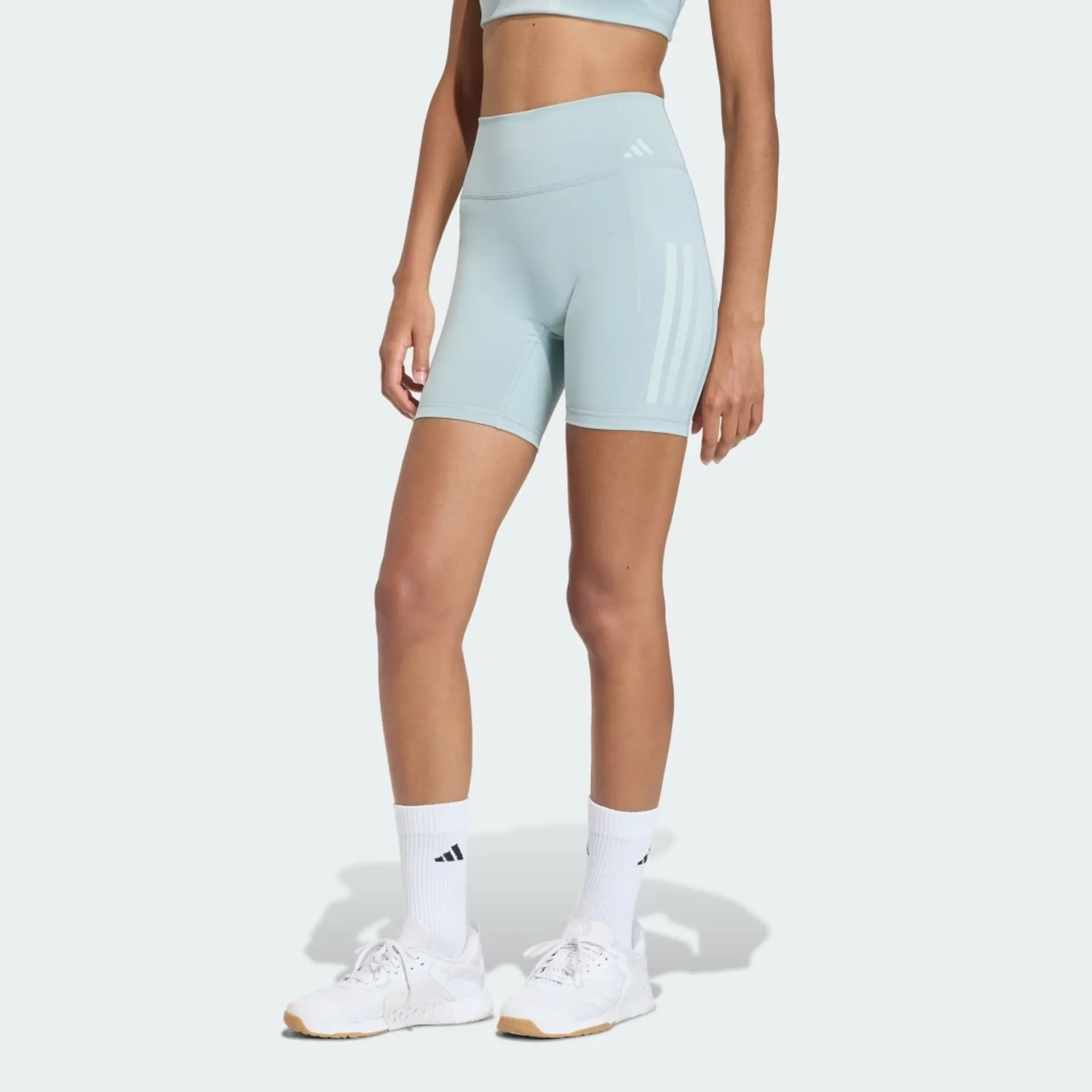 adidas Optime Workout 3-Stripes Short Leggings