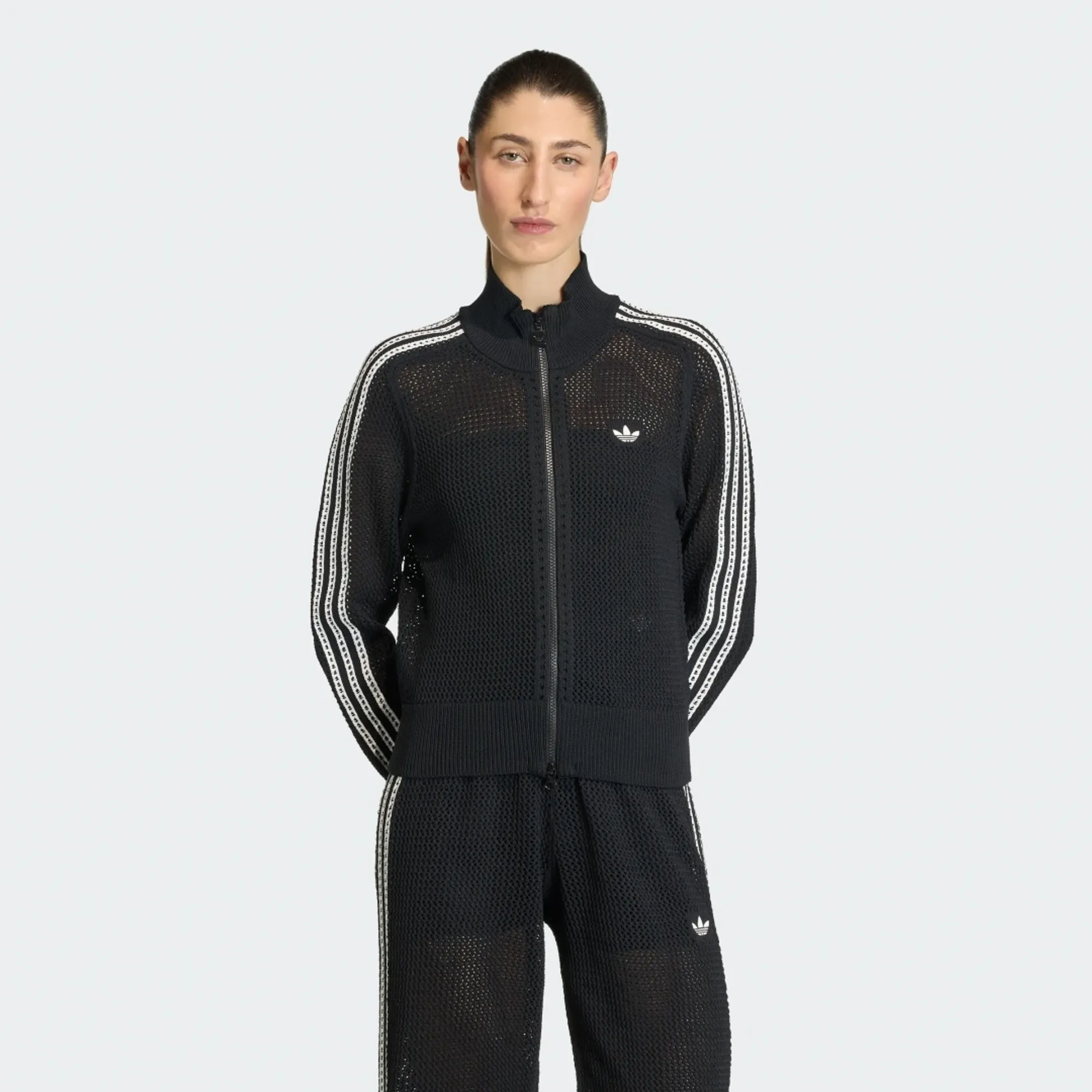 adidas KNITTED CROCHET FIREBIRD TRACK TOP